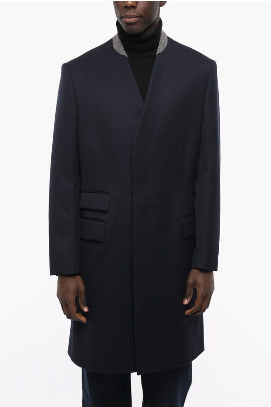 Maison Margiela o1y1124 Single Breasted Coat in Blue Size US M / EU 48-50 / 2 - 1 Thumbnail