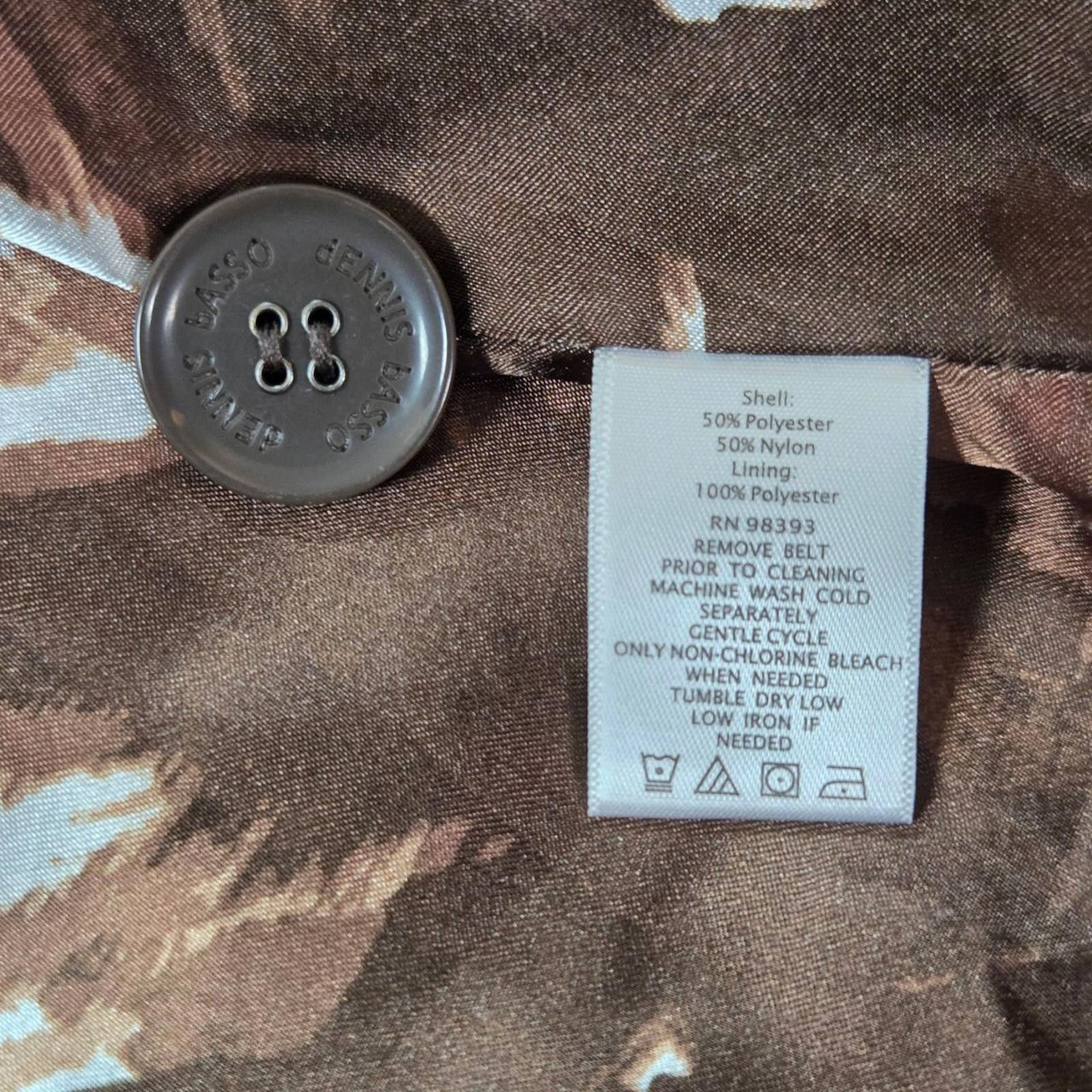 Other Dennis By Dennis Basso Coat Small Brown Button Up Overcoat Size S / US 4 / IT 40 - 5 Thumbnail