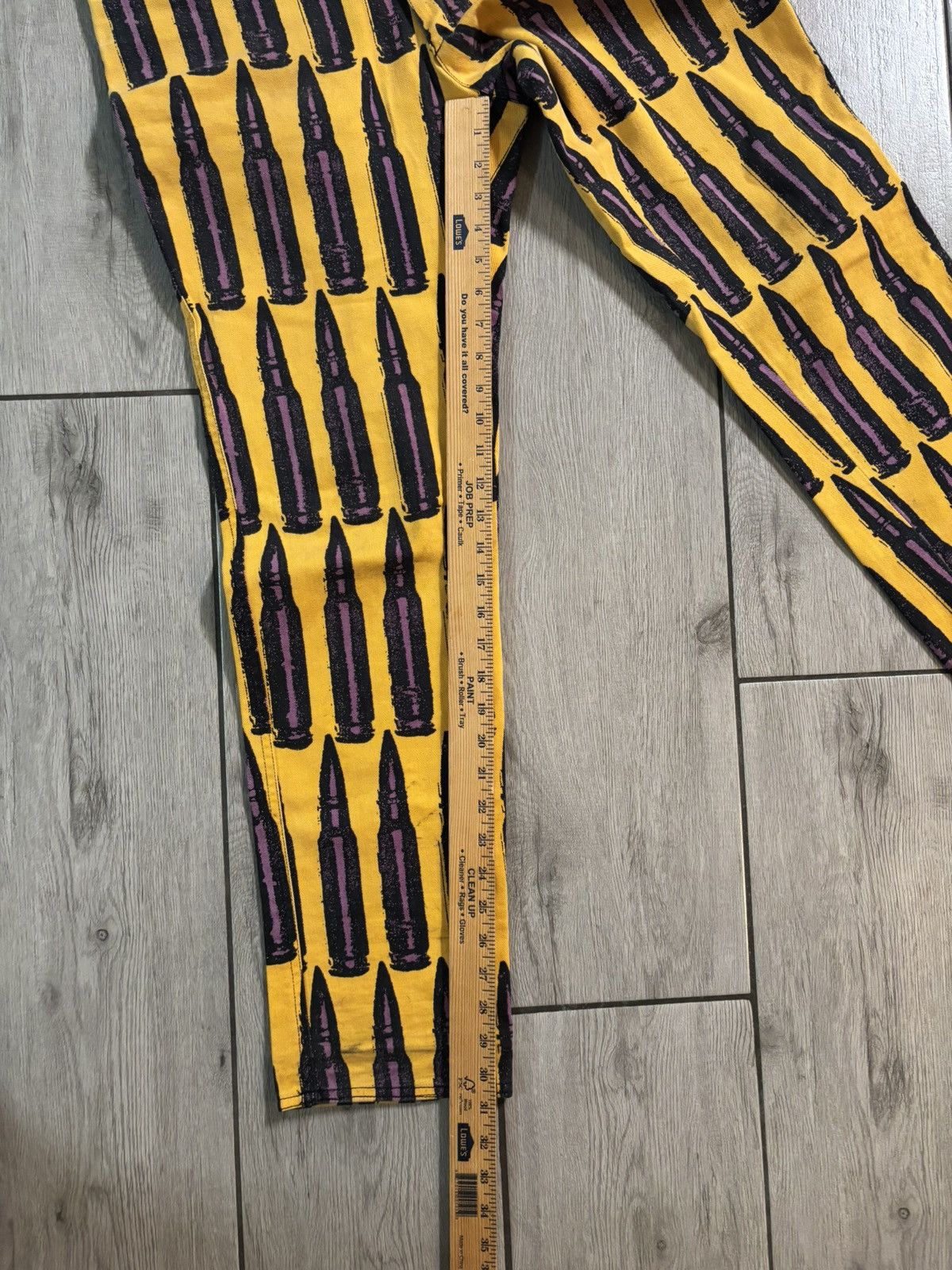 Stephen Sprouse Vintage FW88 Stephen Sprouse Bullet Print Denim Jeans Yellow Size US 34 / EU 50 - 12 Thumbnail