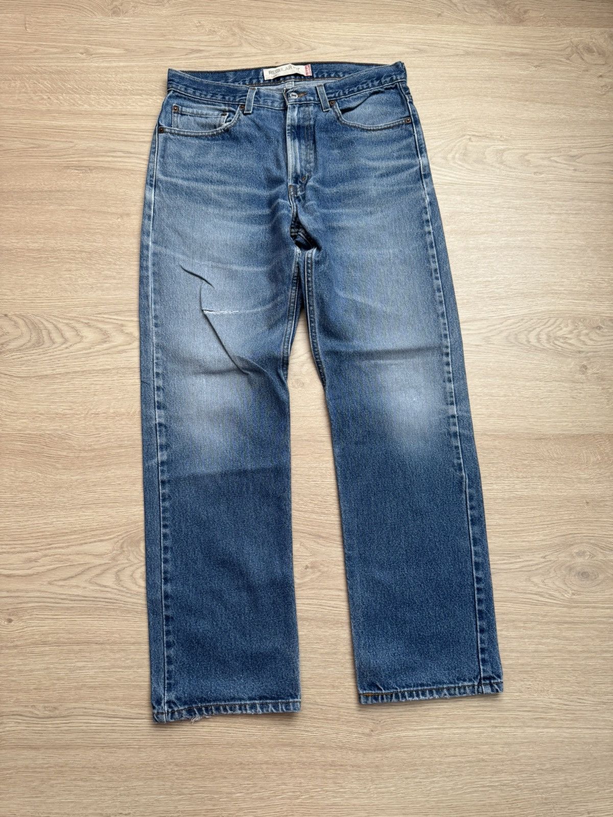 Levi's Vintage 00’s Levi’s 505 Distressed Blue Denim Jeans Pants Size US 33 - 1 Thumbnail
