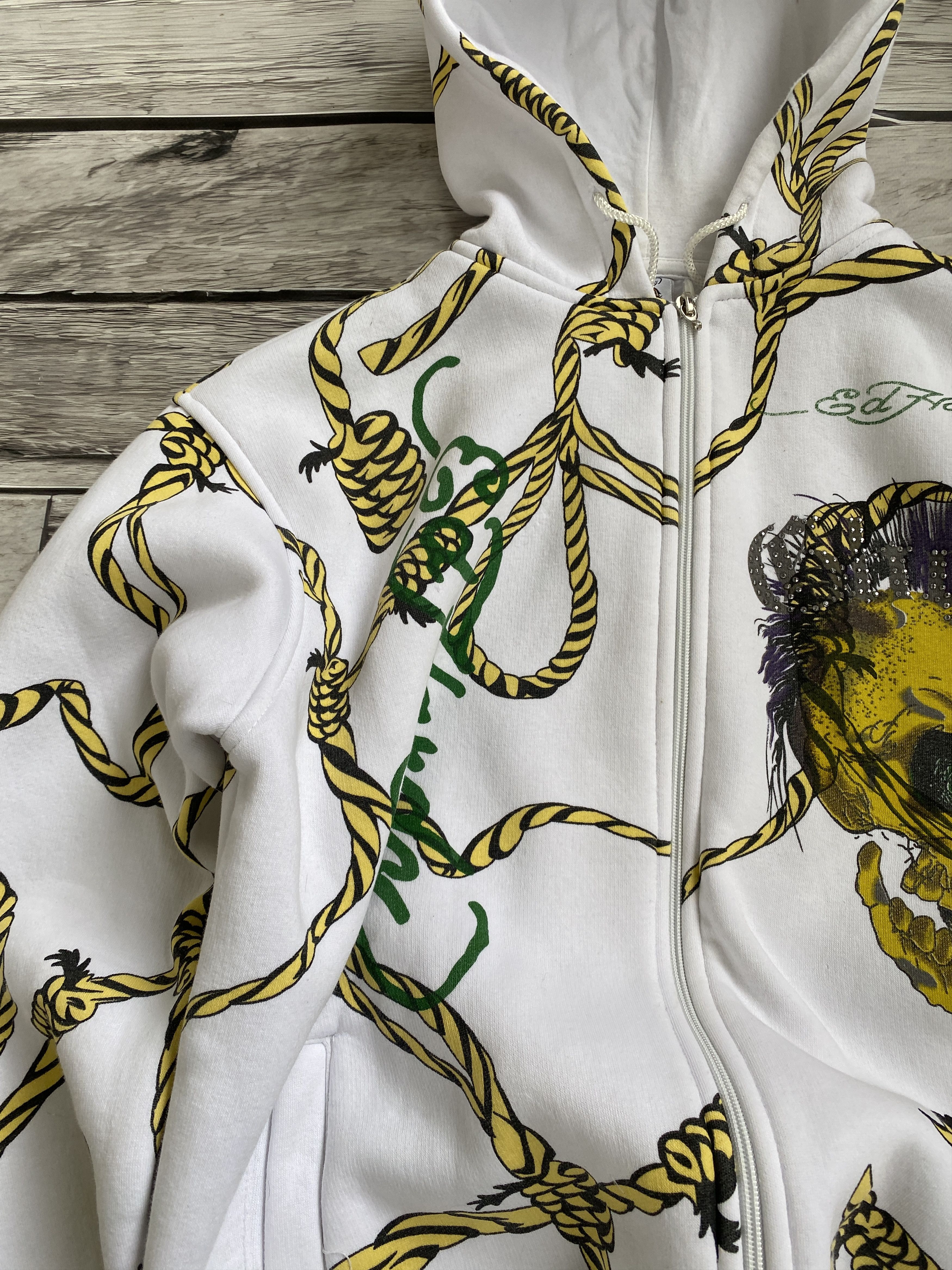 Christian Audigier × Ed Hardy VINTAGE ED HARDY AVANT GARDE 2000s ZIP UP HOODIE Size US M / EU 48-50 / 2 - 6 Thumbnail