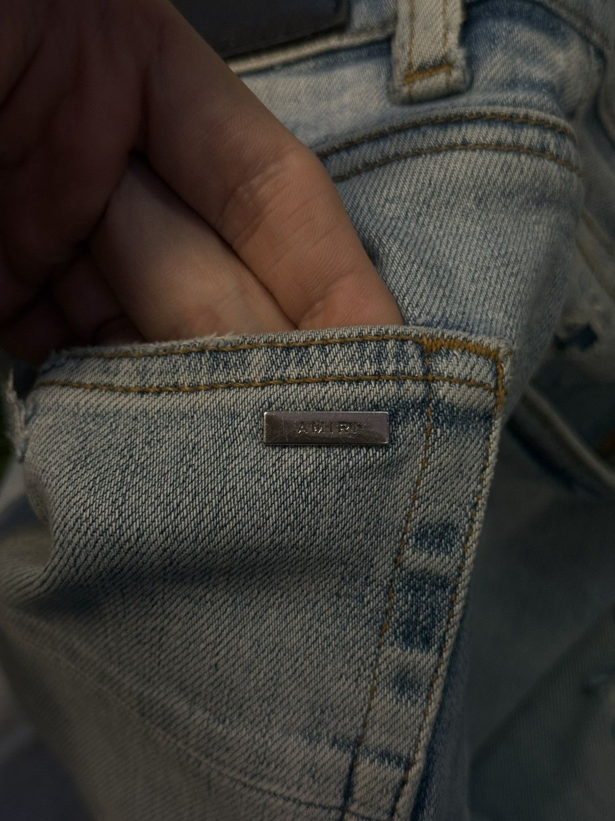 Amiri Amiri MX1 Jeans Size 33 Clean Blue Black Patch 🧼 Size US 33 - 11 Thumbnail