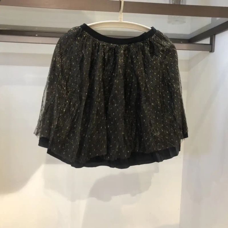 Valentino Women's Gold Cotton Blend Skirt 0089