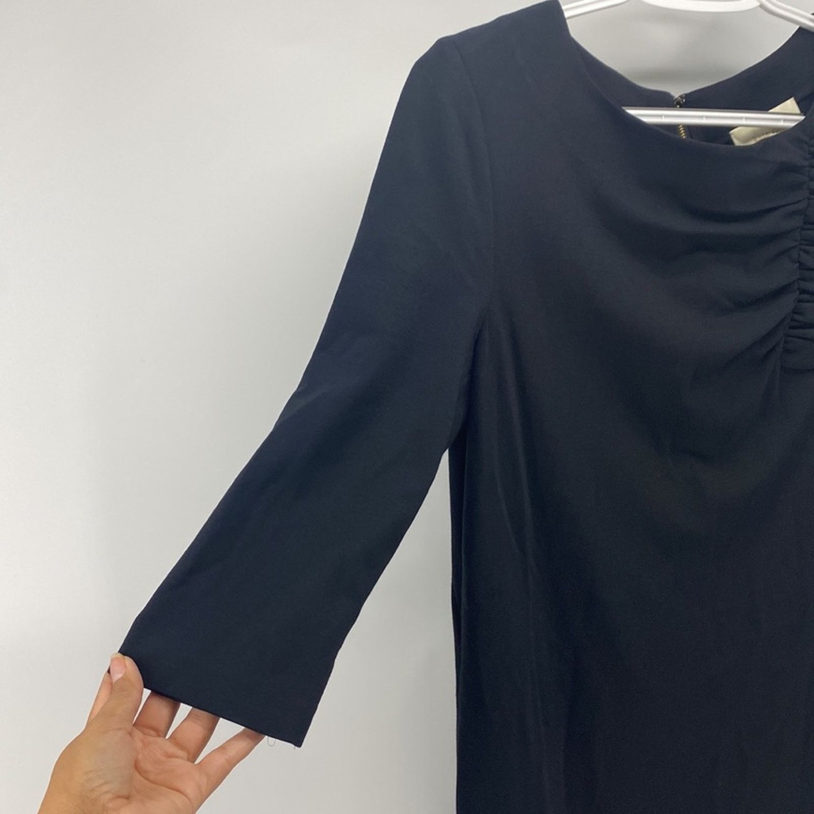 Kate Spade Kate Spade NY Ruffle Pocket Knit Shift Dress Black sz 4 Size S / US 4 / IT 40 - 4 Thumbnail
