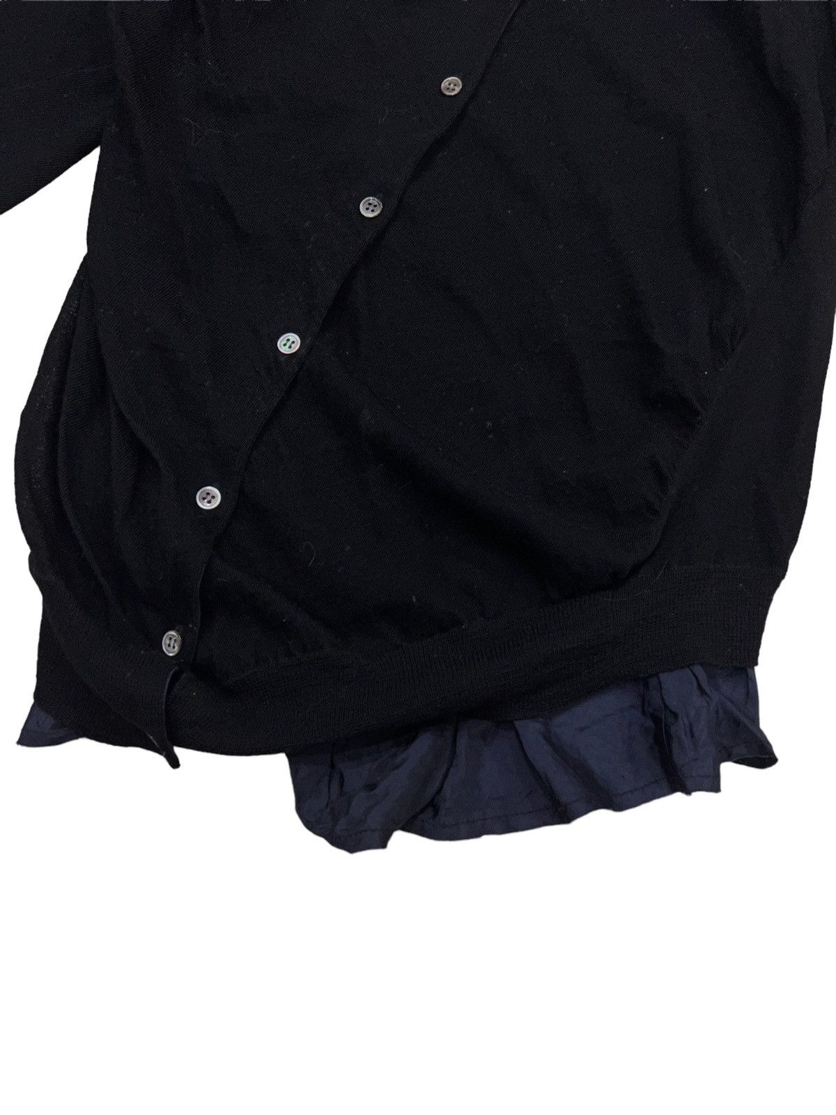 Sacai AW08/09 Sacai Asymmetric Button Hybrid Rayon Wool Cardigan Size US M / EU 48-50 / 2 - 4 Thumbnail