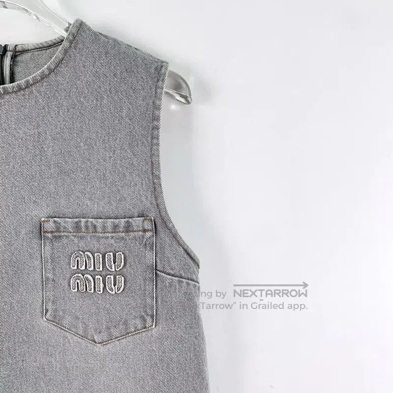 Miu Miu Miu Miu Gray Cotton Women's Dress Size S . Size S / US 4 / IT 40 - 3 Thumbnail