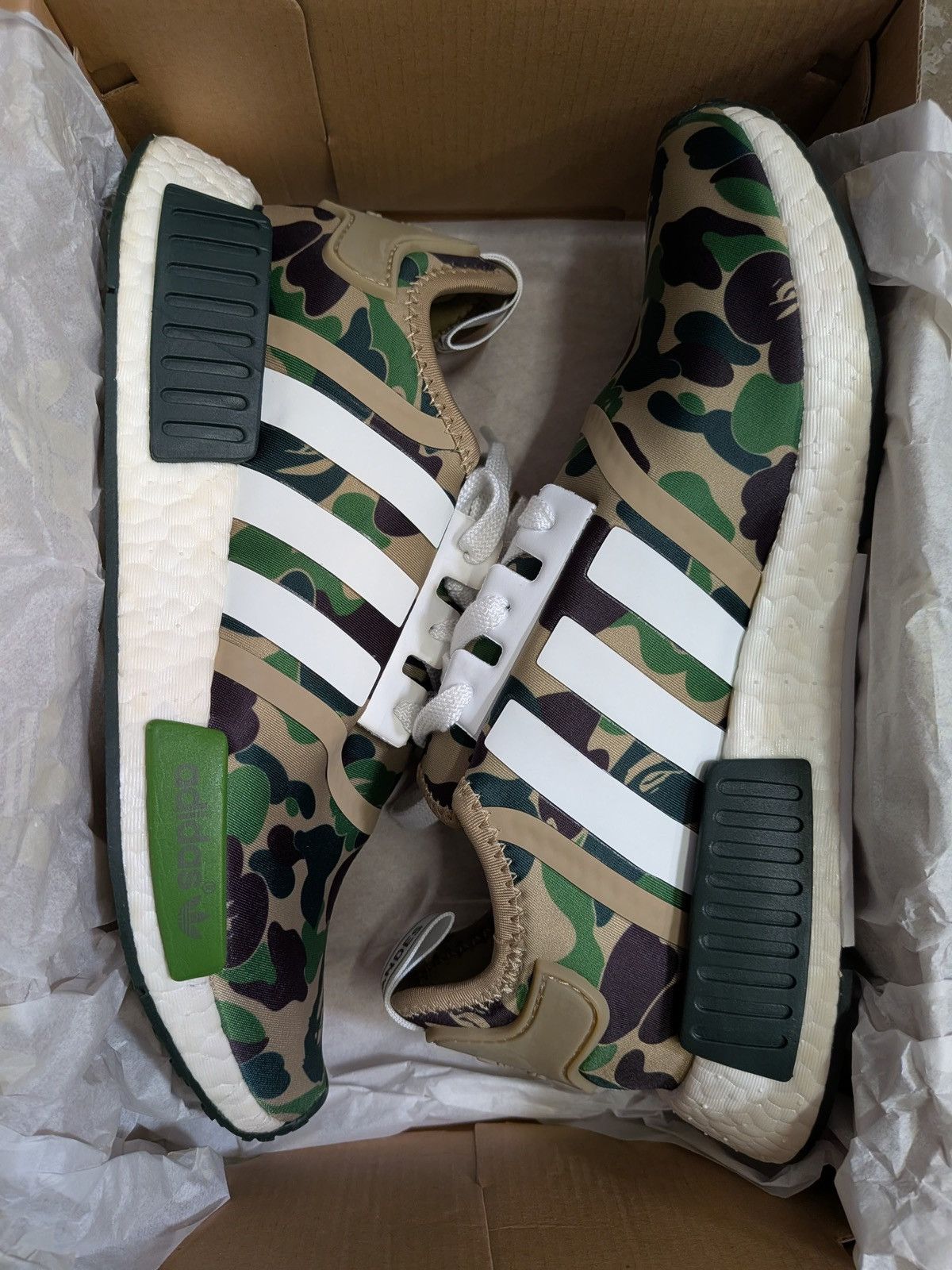 Adidas adidas NMD R1 A Bathing Ape Bape Green Camo BA7326 US8.5 Size US 8.5 / EU 41-42 - 10 Thumbnail