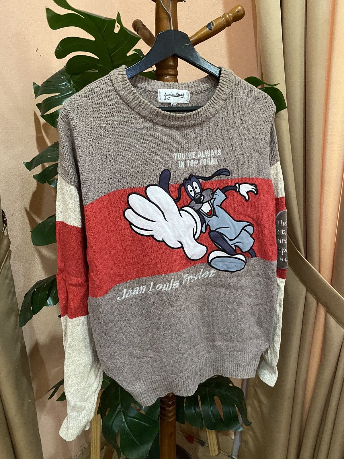 Designer Jean Louis Fradet Vintage Cartoon Sweater – Retro Knitwear Size US M / EU 48-50 / 2 - 3 Thumbnail