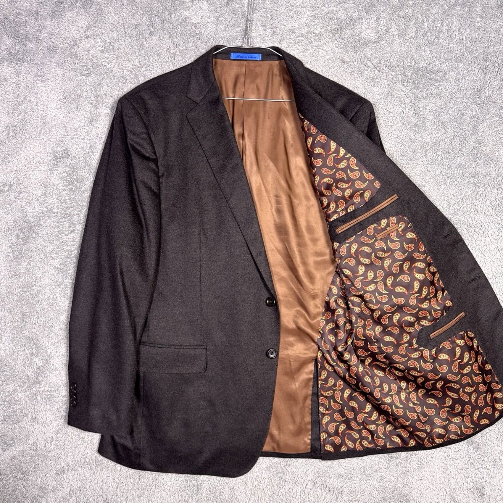 Vintage Versace Collection Blazer Mens 44R Paisley Cashmere Silk Notch Lapel Double-Vented Garden City USA Designer Jacket Blazer Jacket Coat Blazer Size 44R - 2 Thumbnail