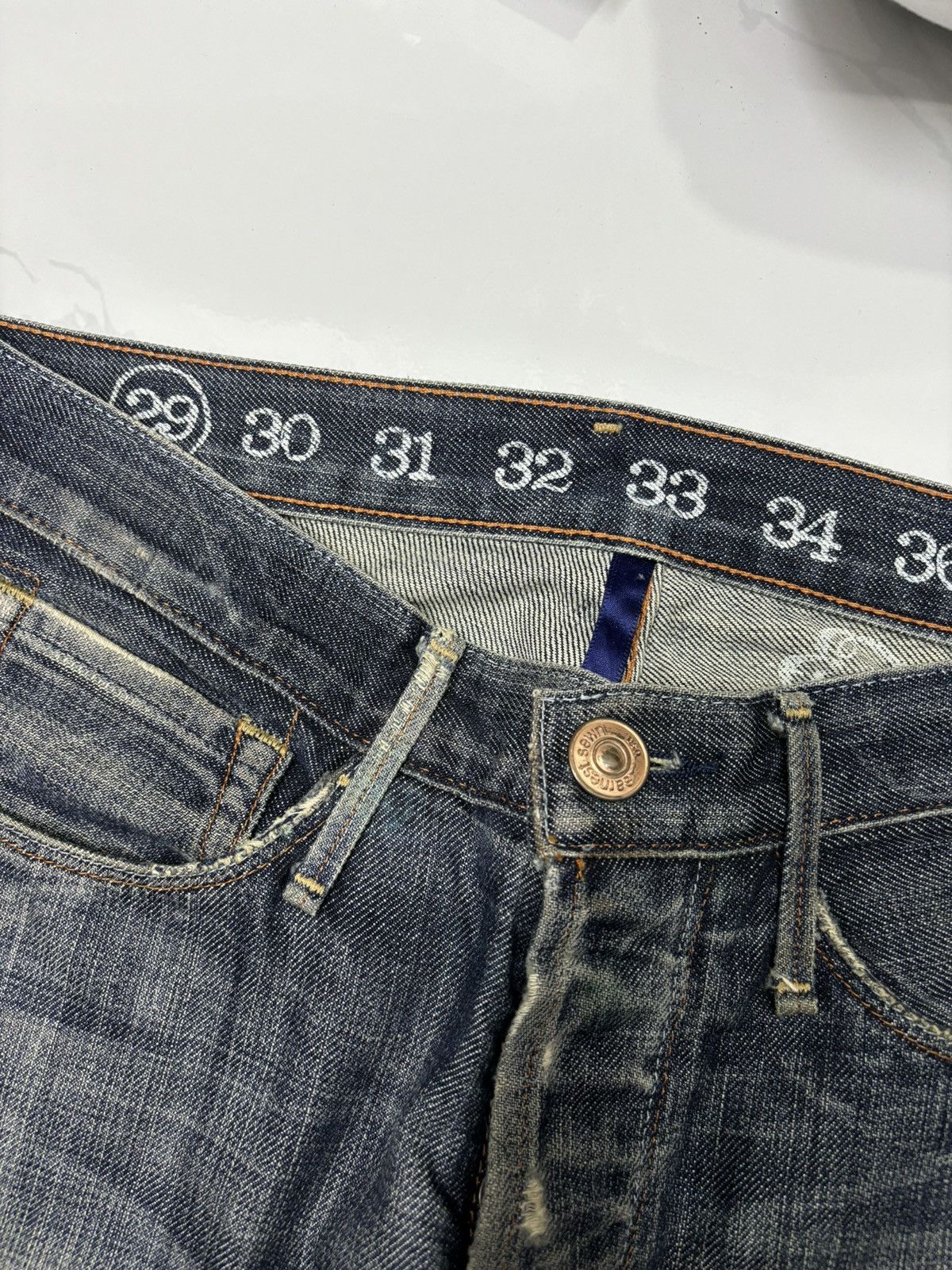 If Six Was Nine JAPANESE AVANT GARDE STYLE DENIM DISTRESSED STRAIGHT CUT Size US 30 / EU 46 - 7 Thumbnail