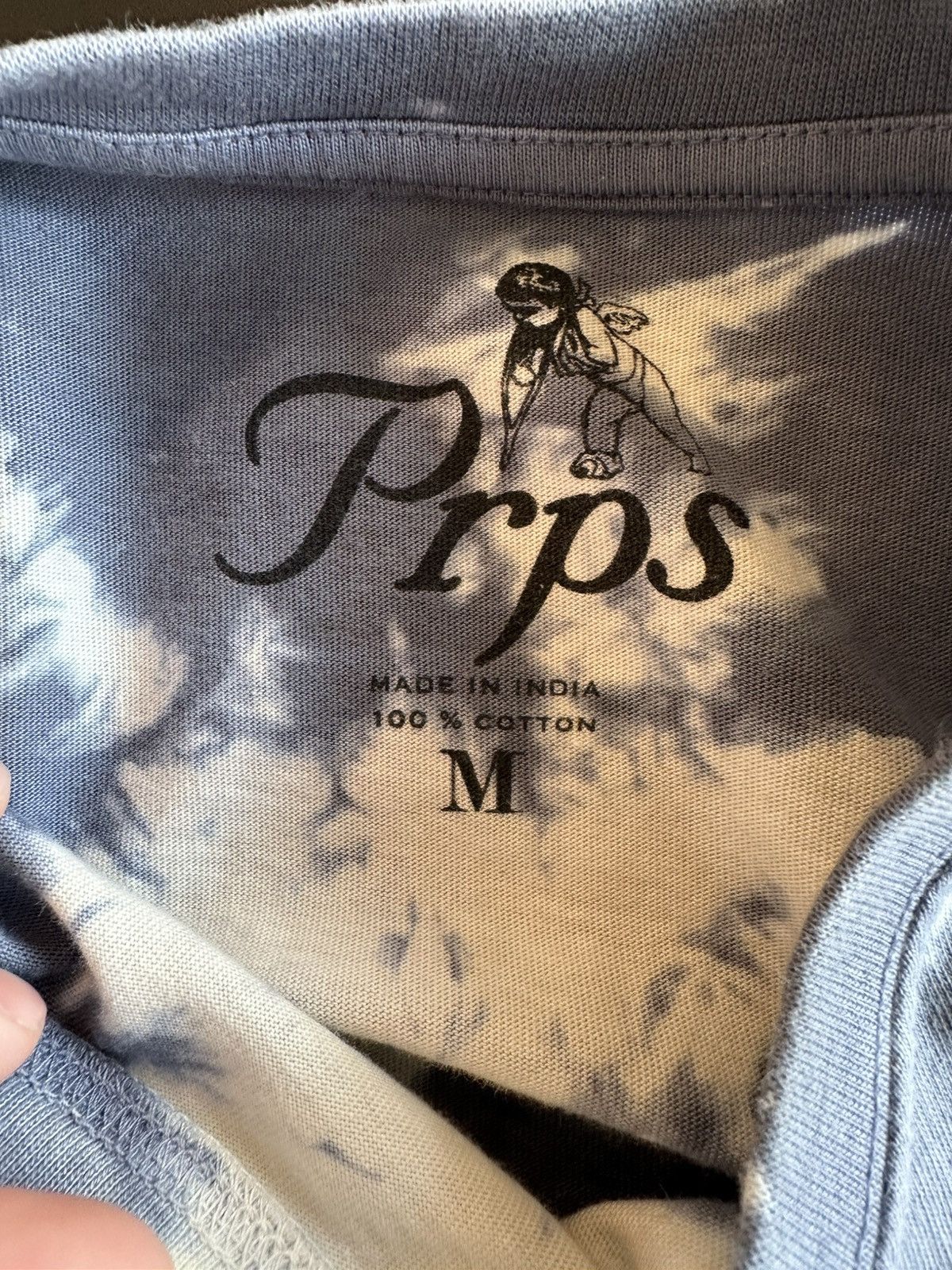 Prps PRPS Bruised, Never Broken Tee Tie-Dye Blue White Size US M / EU 48-50 / 2 - 3 Thumbnail