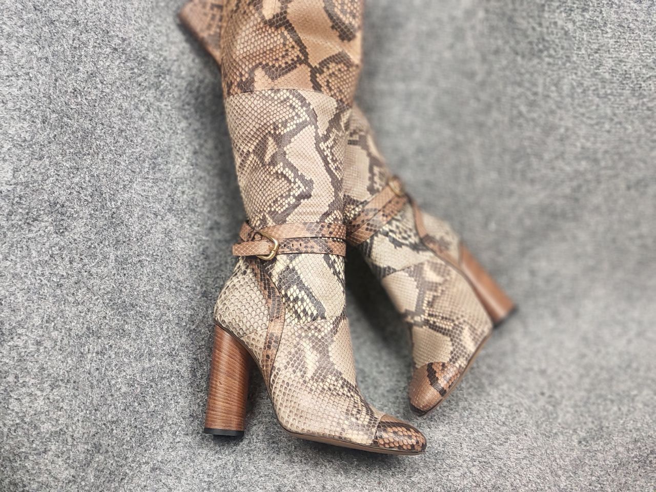 Gucci Gucci Authentic Python Snake Horsebit Knee Zip High Boots Size US 9.5 / IT 39.5 - 4 Thumbnail
