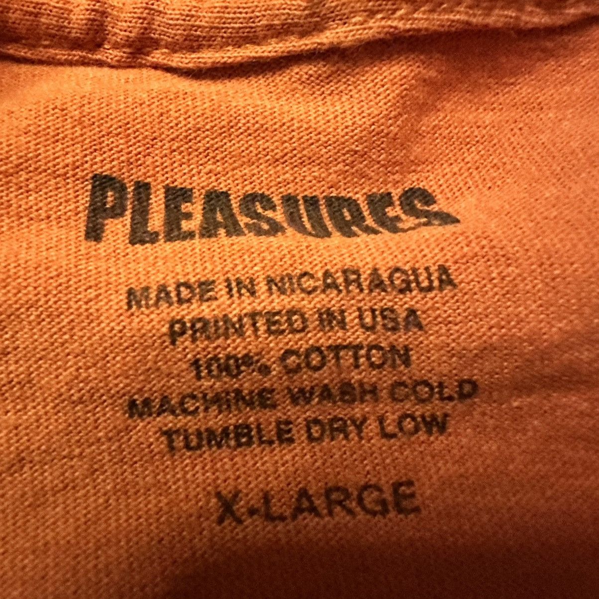 Pleasures Burnt Orange Pleasures Streetwear T-Shirt Size XL Size US XL / EU 56 / 4 - 5 Thumbnail