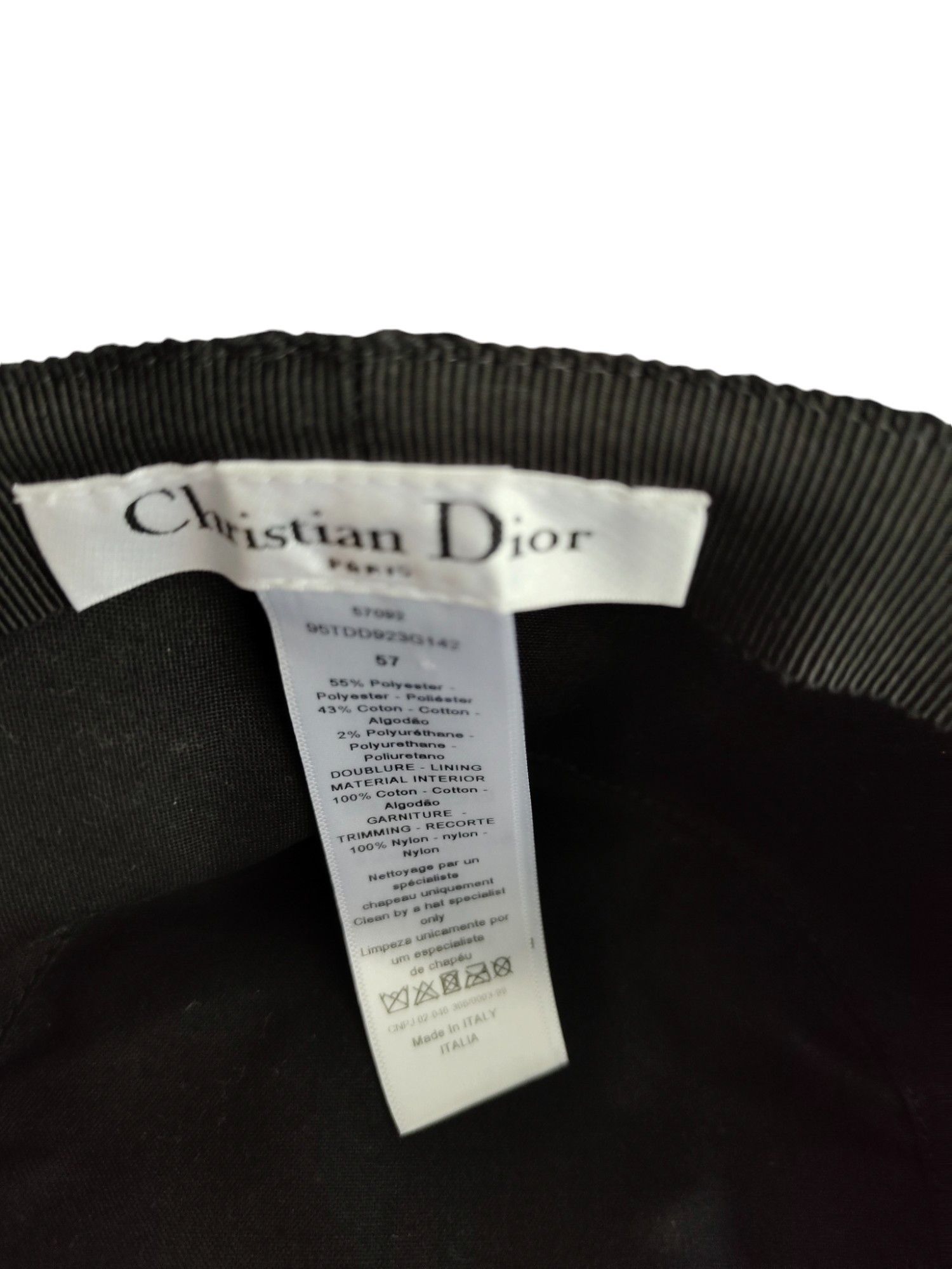 Dior Black And Beige Checkered Bucket Hat With Veil Size ONE SIZE - 8 Thumbnail