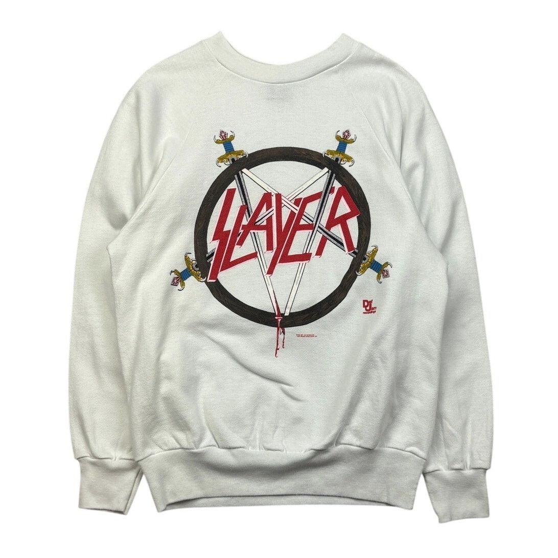 Vintage Vintage 80s 1985 Slayer Sweatshirt Men's Medium Band Size US M / EU 48-50 / 2 - 1 Thumbnail
