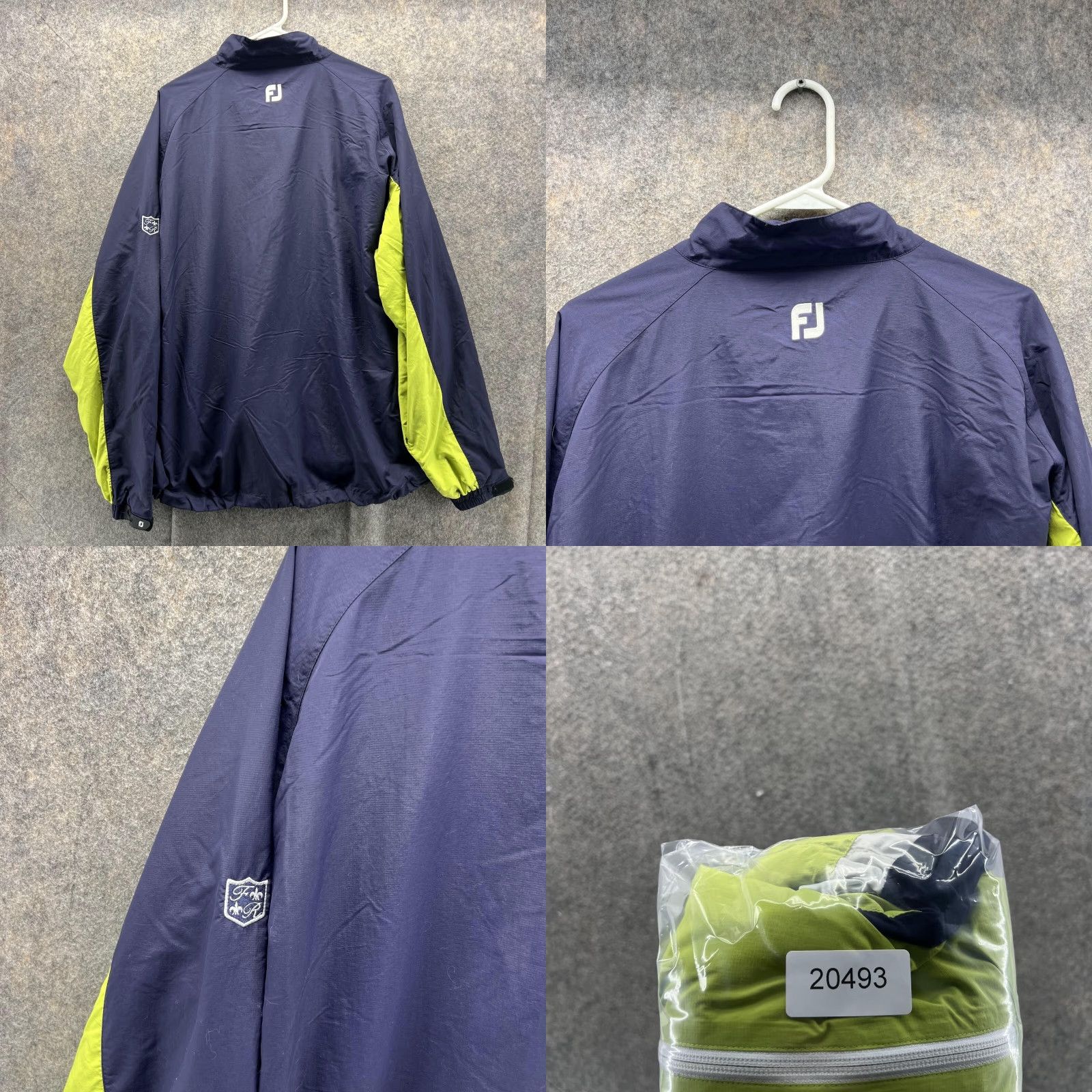 Footjoy VINTAGE FootJoy Jacket Men XL Blue Green 1/2 Zip Windbreaker Nylon Polyester Golf Regular Insulation Logo Size US XL / EU 56 / 4 - 9 Thumbnail
