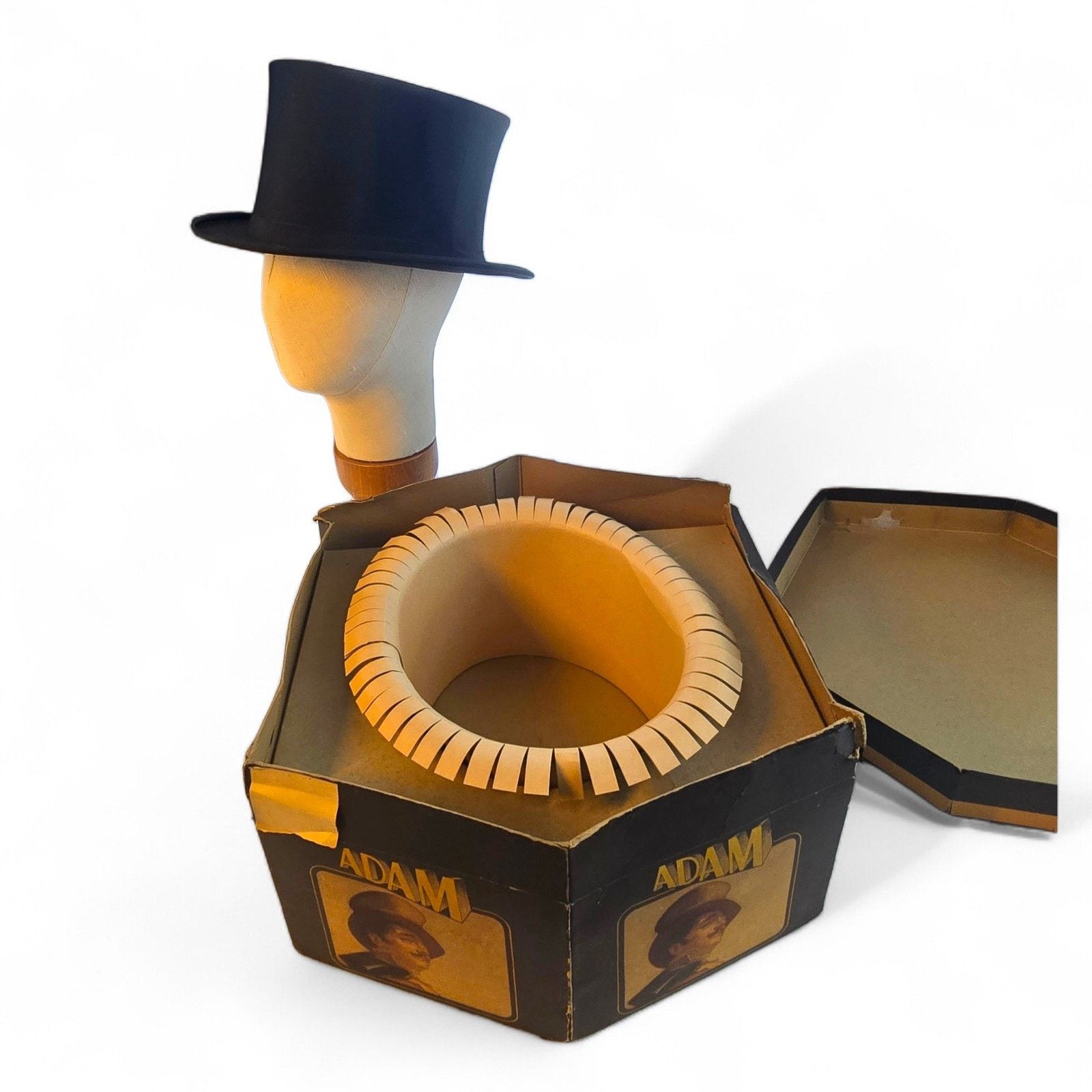 Other Higbee Co Vintage Collapsible Opera Top Hat Size 7 1/4 Oval Size ONE SIZE - 6 Thumbnail