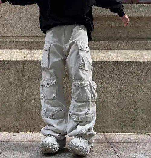 Japanese Brand Gray Color Casual Trousers Cargo Pant Size US 30 / EU 46 - 2 Thumbnail