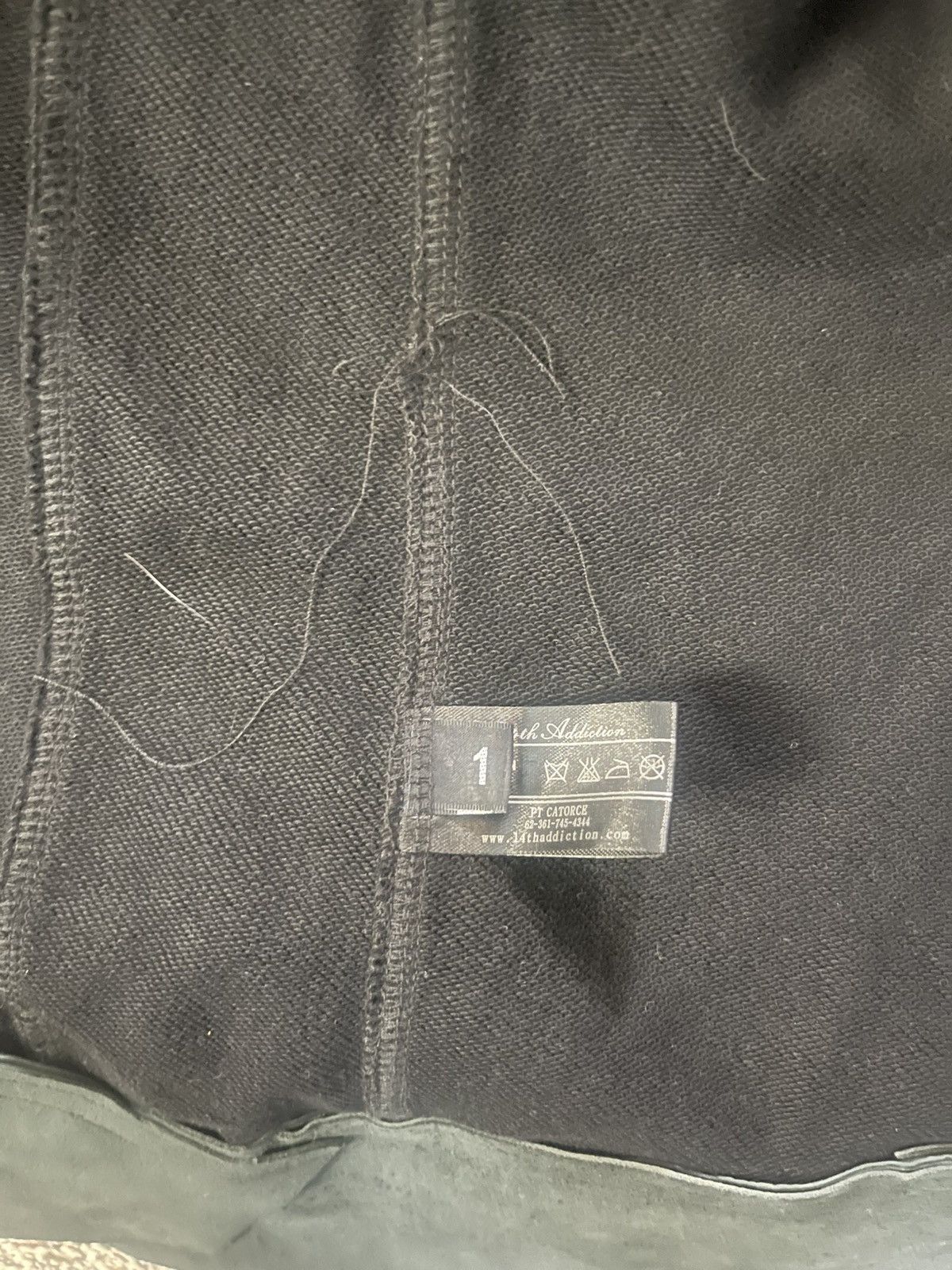 14th Addiction 14th Addiction Black Waxed detachable zip up hoodie Size US S / EU 44-46 / 1 - 3 Thumbnail
