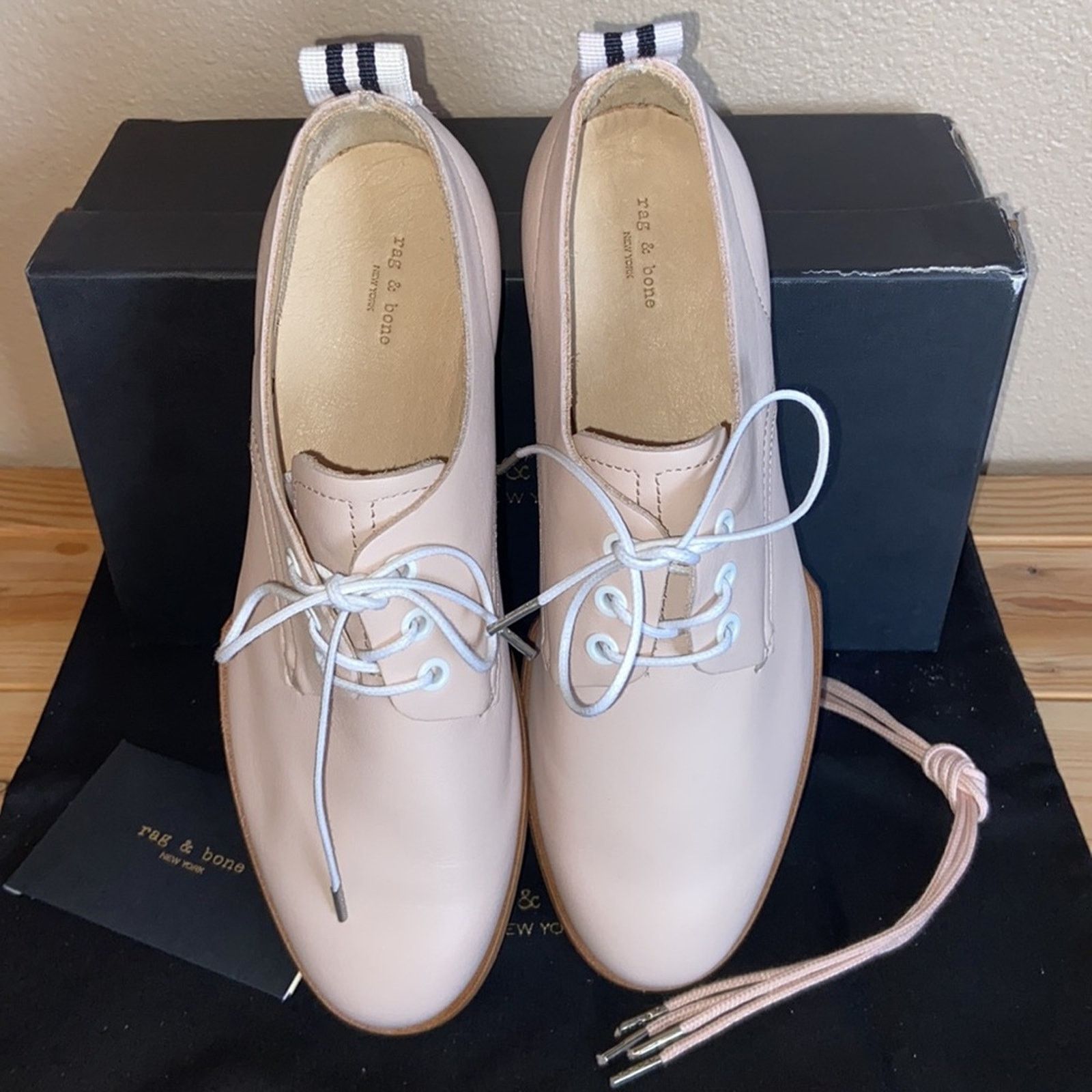 Rag & Bone NEW! rag & bone AUDREY 39.5 9.5 Pink Leather Loafer Oxford Size US 9.5 / IT 39.5 - 6 Thumbnail
