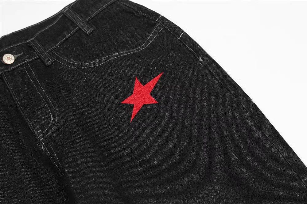 Japanese Brand × Jean American letter embroidery men's trendy high street jeans Size US 32 / EU 48 - 7 Thumbnail