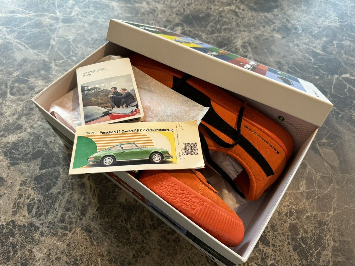 Porsche Design × Puma Puma Suede 2.7 RS Porsche 50th Anniversary Ben Pon Orange Size US 12 / EU 45 - 1 Thumbnail