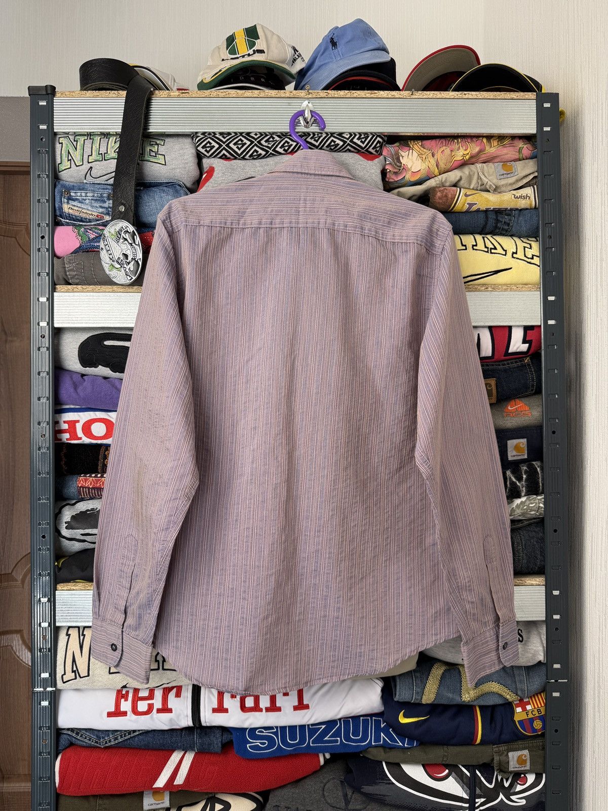 Armani Armani Jeans Striped Shirt Button Up Rayon Size US M / EU 48-50 / 2 - 2 Thumbnail