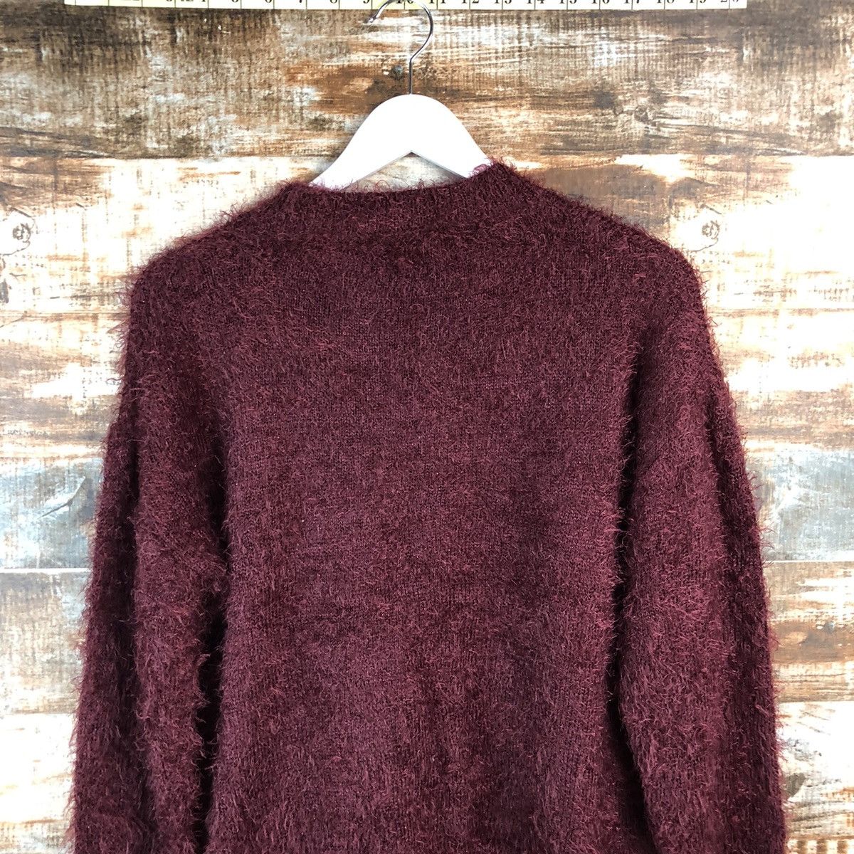 Homespun Knitwear × Japanese Brand DLL Hypen World Gallery Maroon Mohair Knitwear #C427 Size S / US 4 / IT 40 - 13 Thumbnail