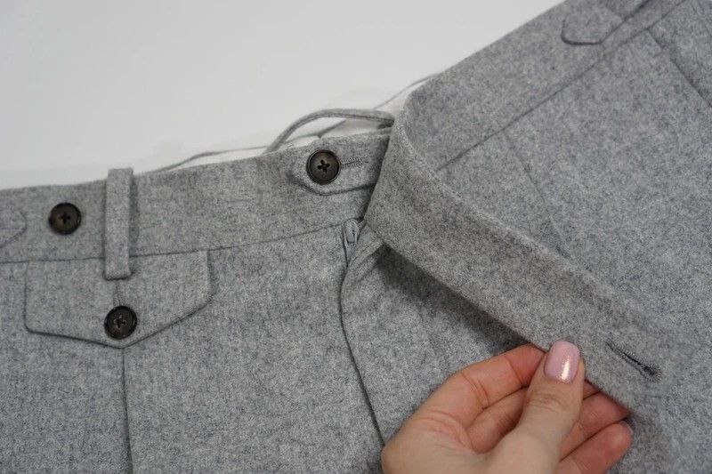 Suitsupply Men Suitsupply Brentwood Trousers Flannel Wool Grey UK/US40 Size 40R - 3 Thumbnail