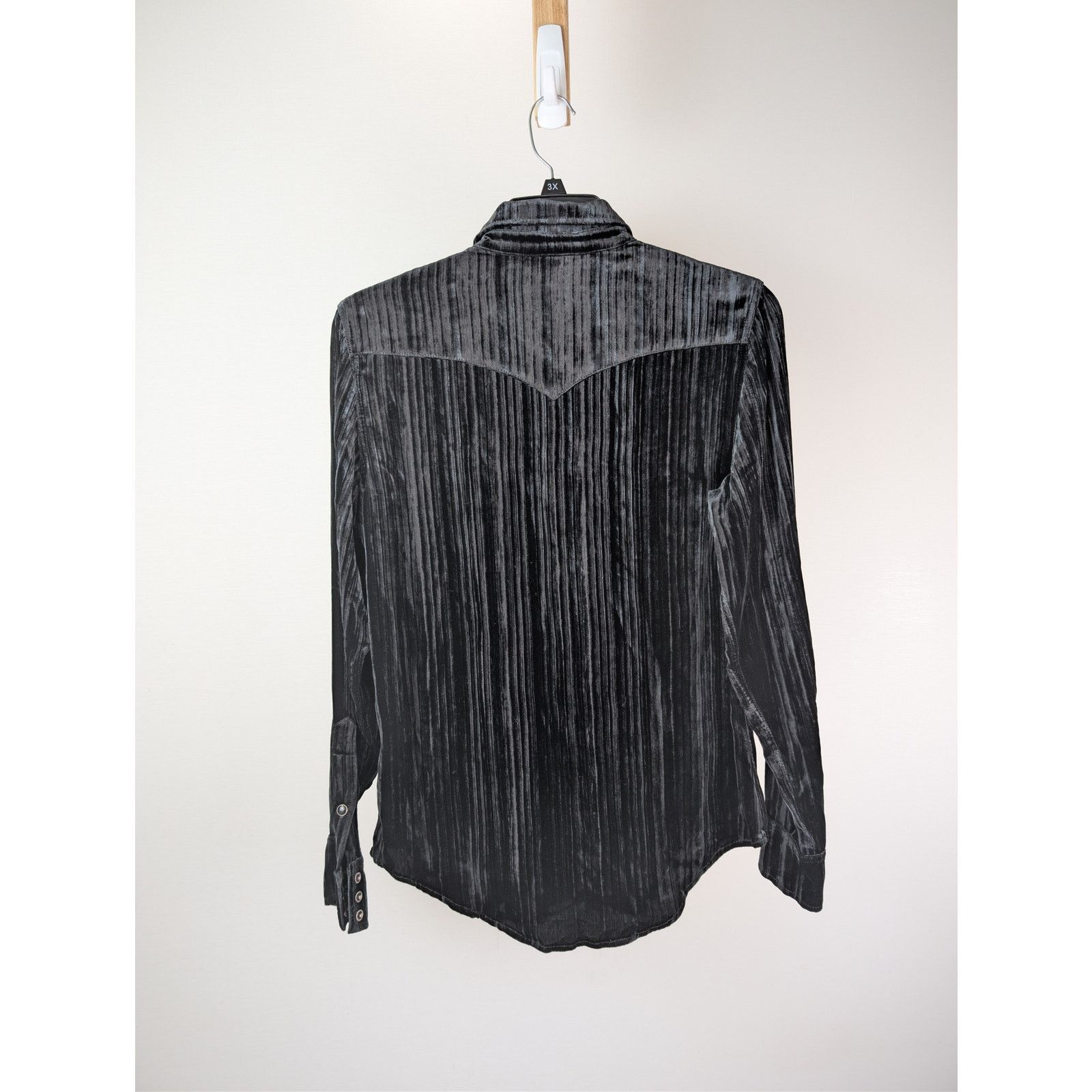 Saint Laurent Paris o1rshd1 CC20 Devore Ribbed Velvet Classic Western Shirt Size US M / EU 48-50 / 2 - 9 Thumbnail