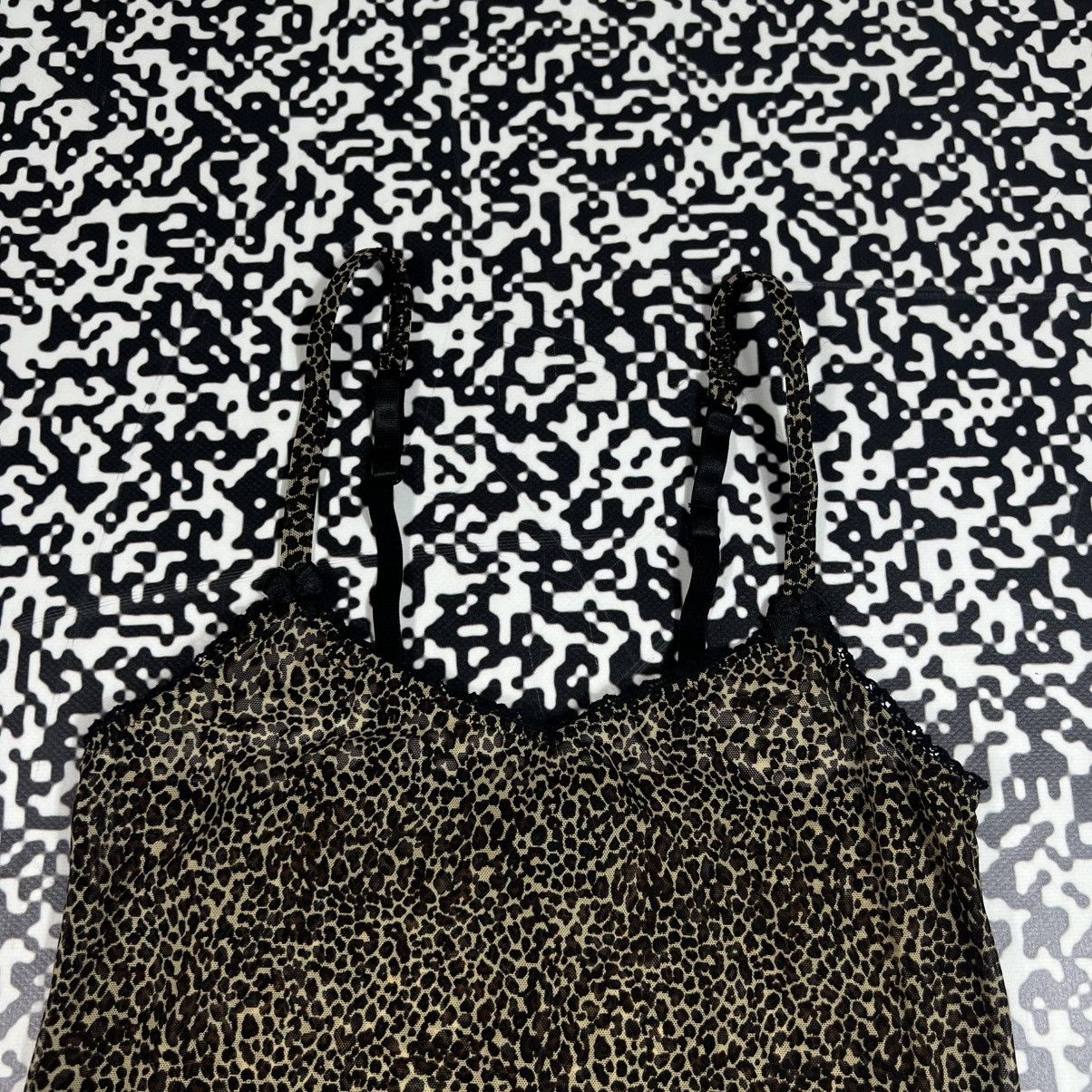 Japanese Brand Vintage Y2K Leopard Sexy Mesh Retro Style Nightie Mini Dress Size S / US 4 / IT 40 - 6 Thumbnail