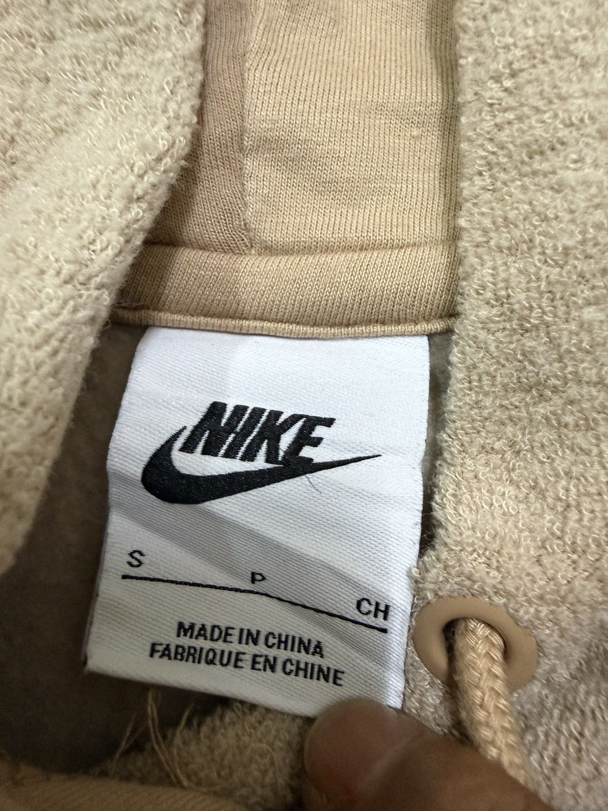 Nike Nike Swoosh Center Logo Fleece Pullover Sweater Hoodie Beige Size US M / EU 48-50 / 2 - 8 Thumbnail