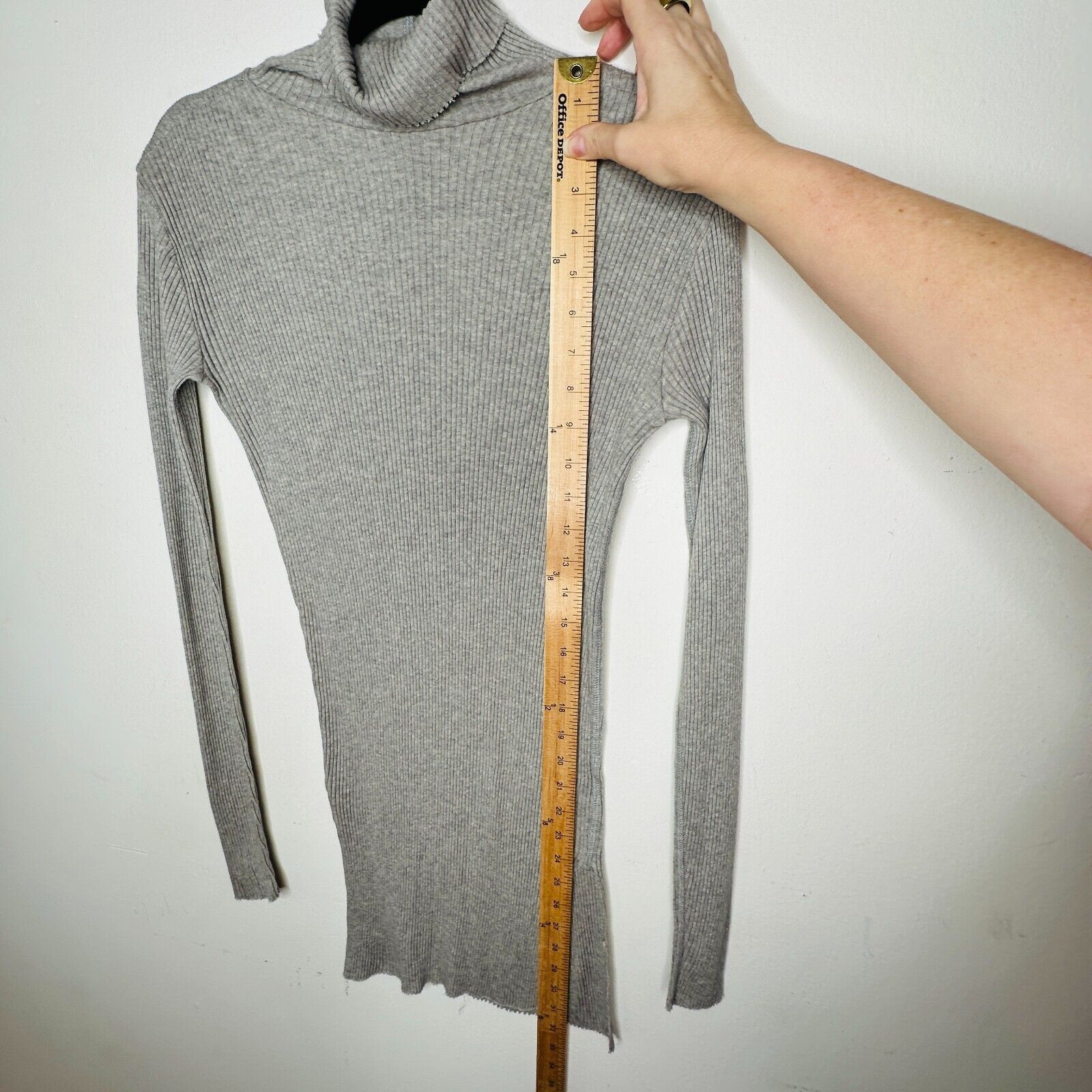 Helmut Lang Helmut Lang Gray Turtleneck Long Sleeve Knit Mini Dress Top Size M / US 6-8 / IT 42-44 - 9 Thumbnail