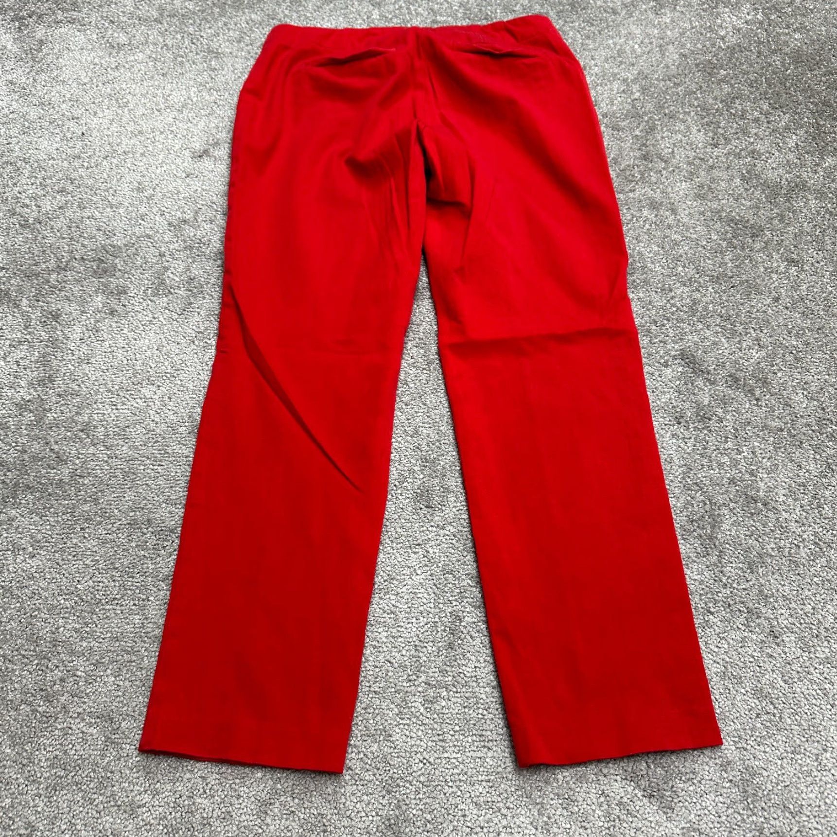 J. Jill J. Jill Premium Bistretch Straight Leg Pants Womens 6 Red Mid Rise Workwear 31x26 Size 28" / US 6 / IT 42 - 2 Thumbnail
