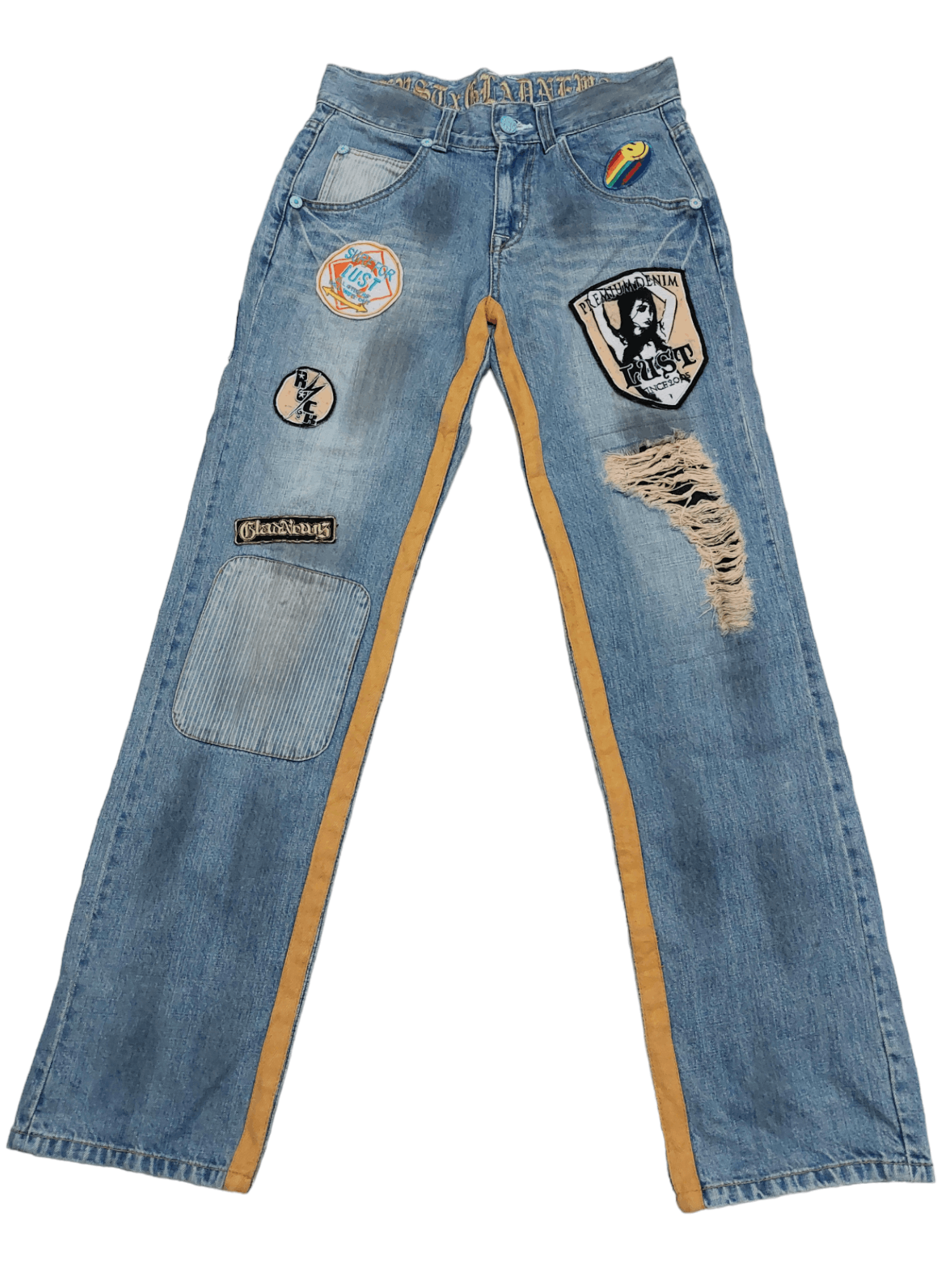 image of Rusty Seditionaries Inspired By Hysteric Glamour in Blue Denim, Men's (Size 30)