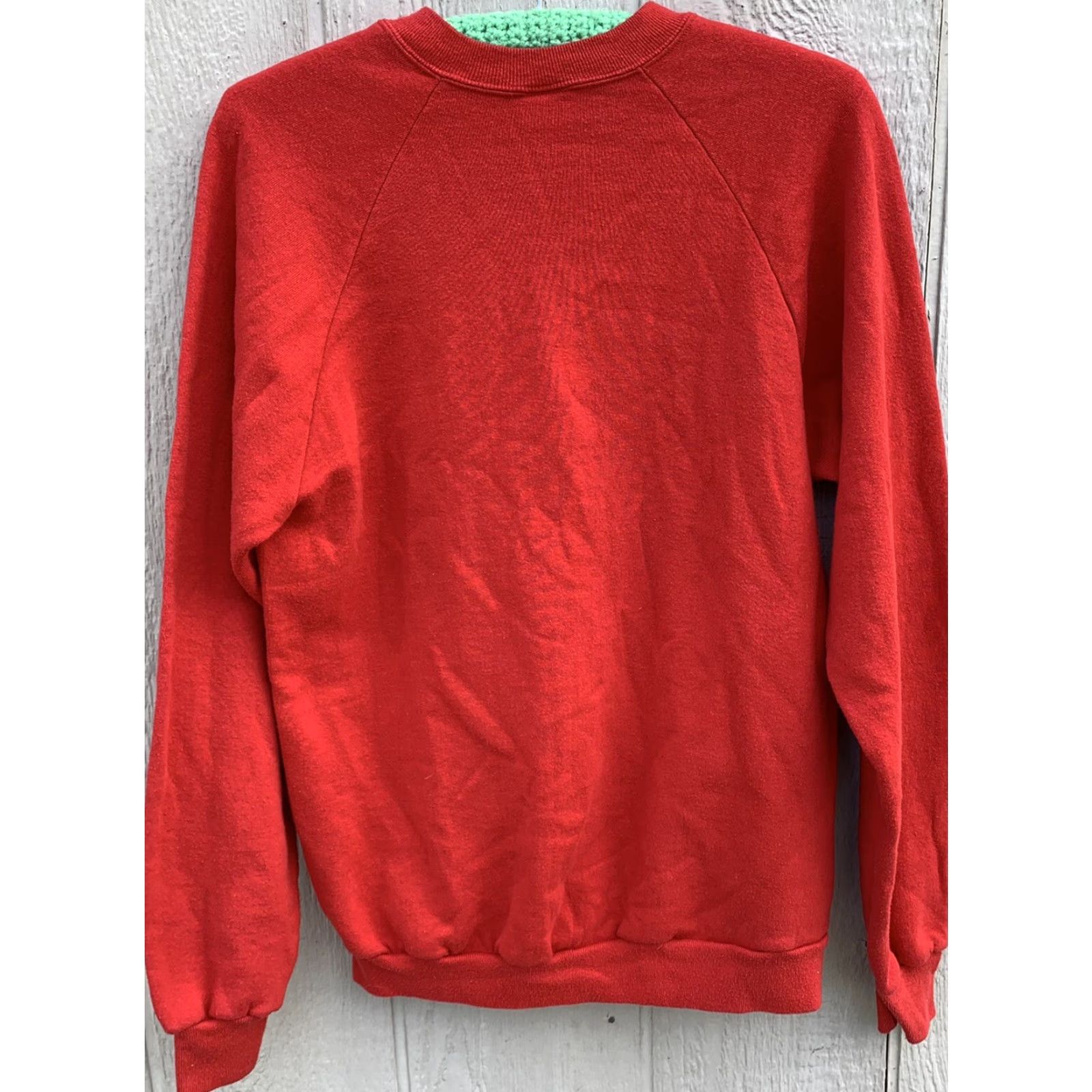 Jerzees VINTAGE Jerzees BY Russell ST Super Tooth Raglan Sweatshirt Men L Red 1980s 80s Teeth-4-Ever Graphic Print Pullover Crew Neck Long Sleeve Sweatshirt Size US L / EU 52-54 / 3 - 4 Thumbnail