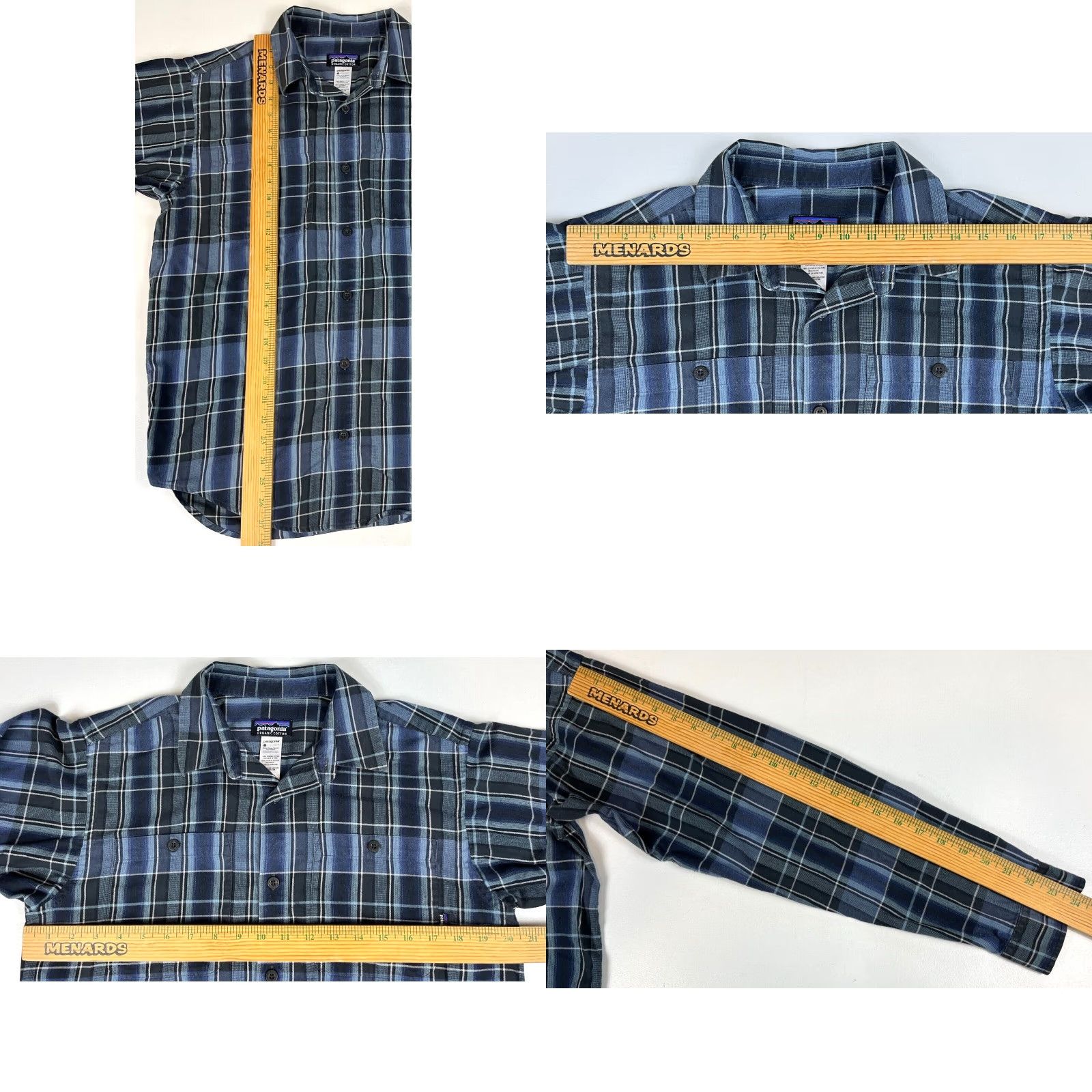 Patagonia VINTAGE Patagonia Button-Up Shirt Mens Long Sleeve Pima Cotton Plaid Blue Size S Size US S / EU 44-46 / 1 - 8 Thumbnail