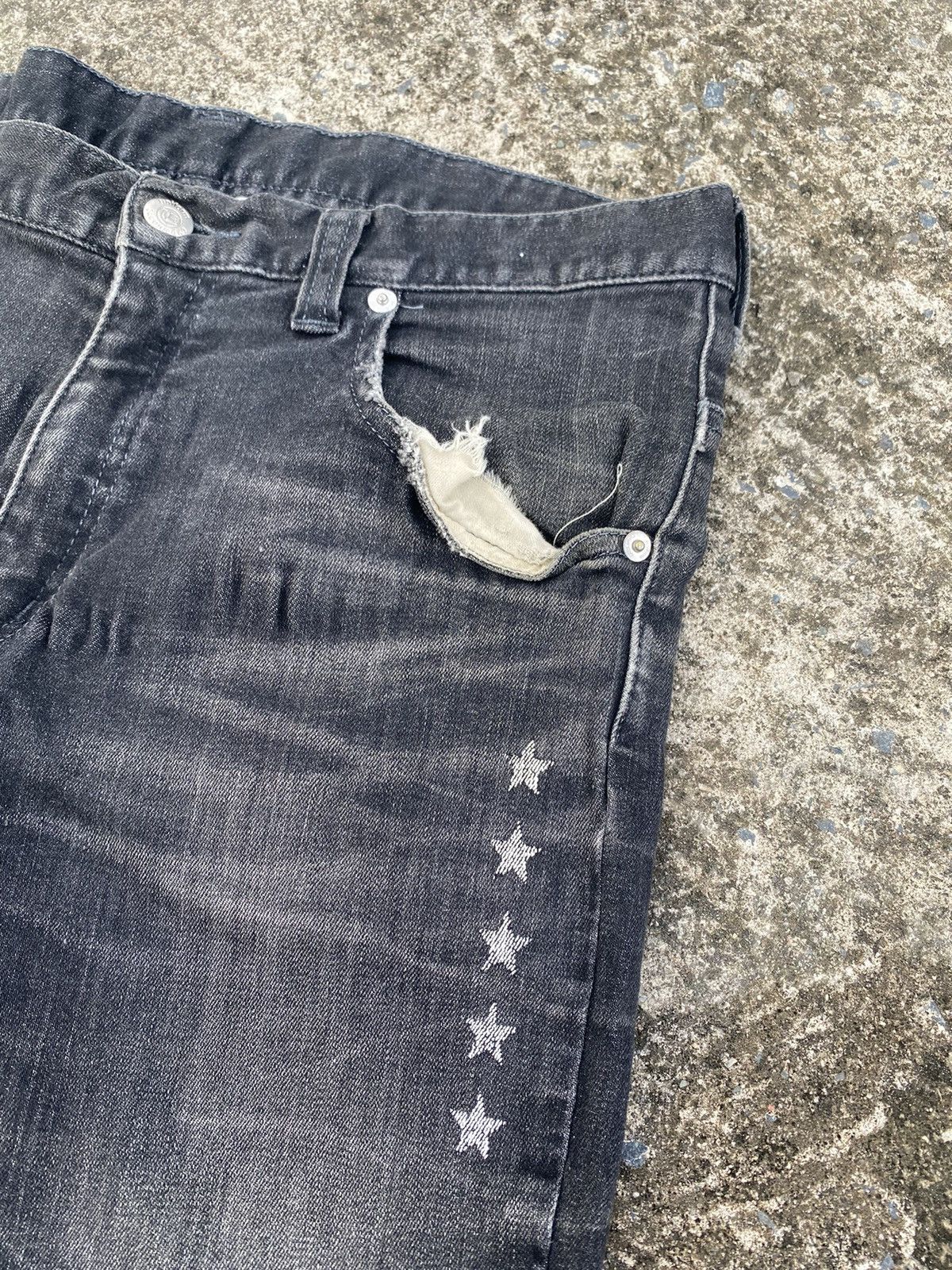 uniform experiment UE Skinny Phyton Label Jeans Size 32" / US 10 / IT 46 - 4 Thumbnail