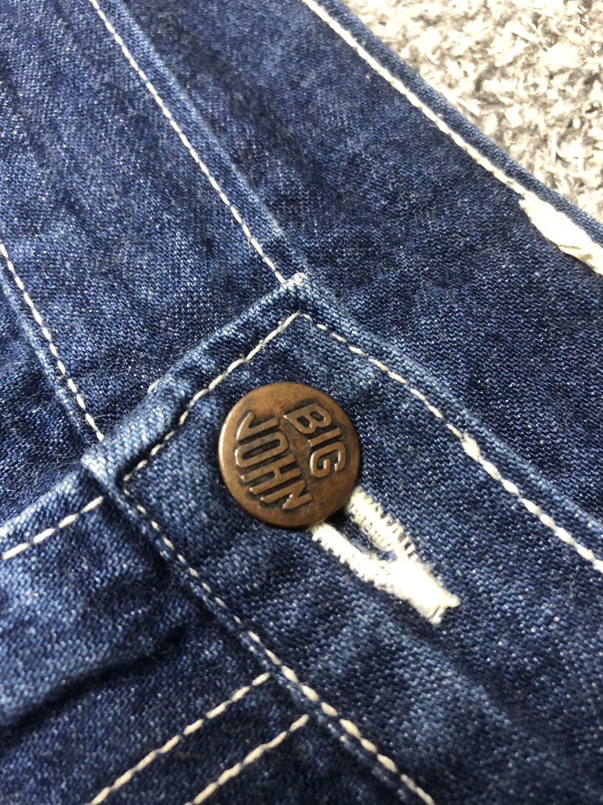 Big John × Japanese Brand × Vintage Vintage 90s BiG JOHN World Workers Cargo Jeans Size US 30 / EU 46 - 7 Thumbnail