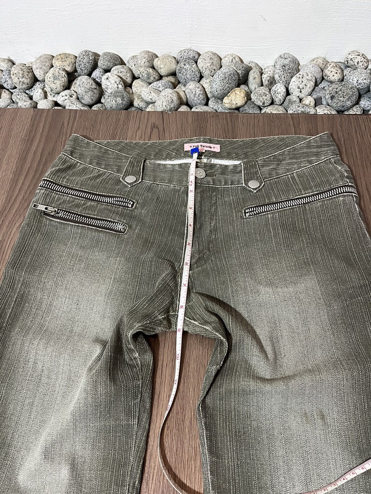 Tornado Mart Pink Tornado Multizipper Butterfly Flare Low-rise Jean Size US 30 / EU 46 - 17 Thumbnail