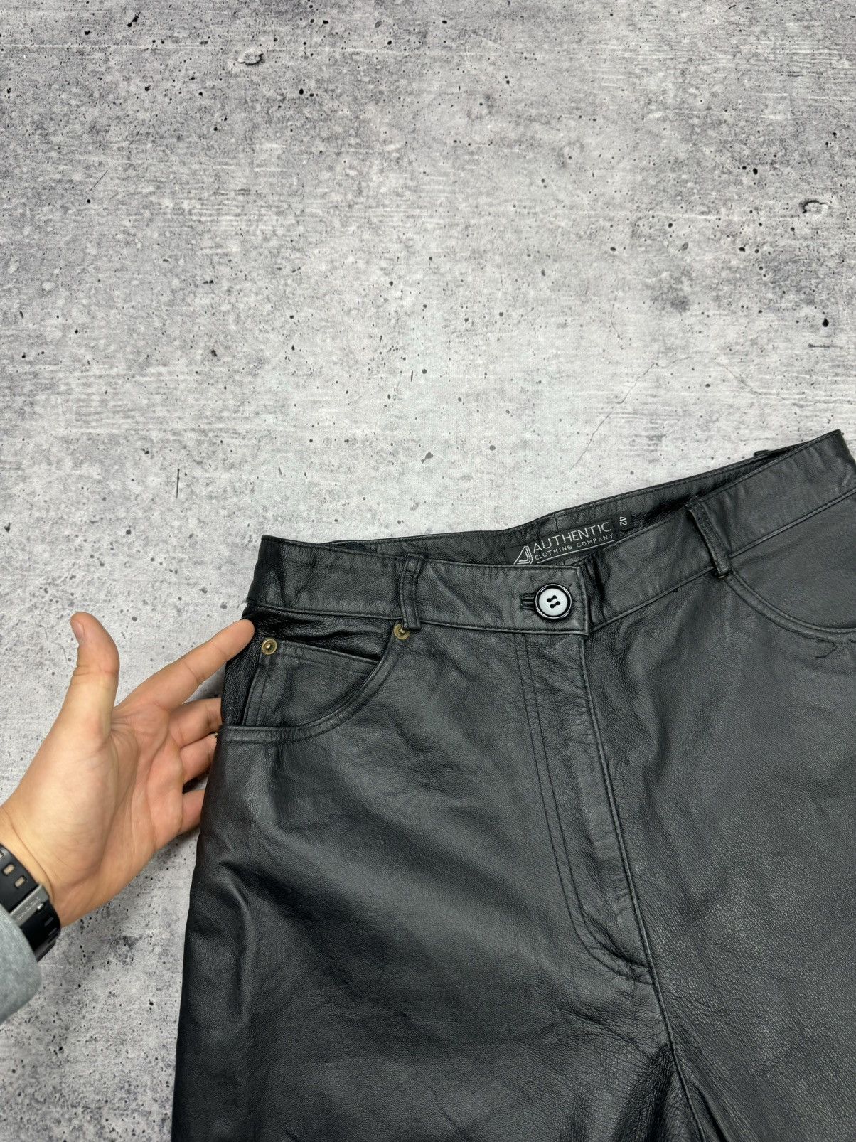 Genuine Leather × Vintage Vintage 90’s Y2K Style Casual Cowboy Genuine Leather Pants Size US 30 / EU 46 - 11 Thumbnail