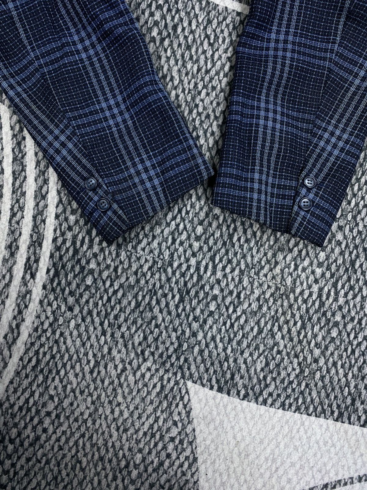 Burberry Vintage Burberrys Navy Plaid Double Button Blazer Jacket Size US M / EU 48-50 / 2 - 8 Thumbnail