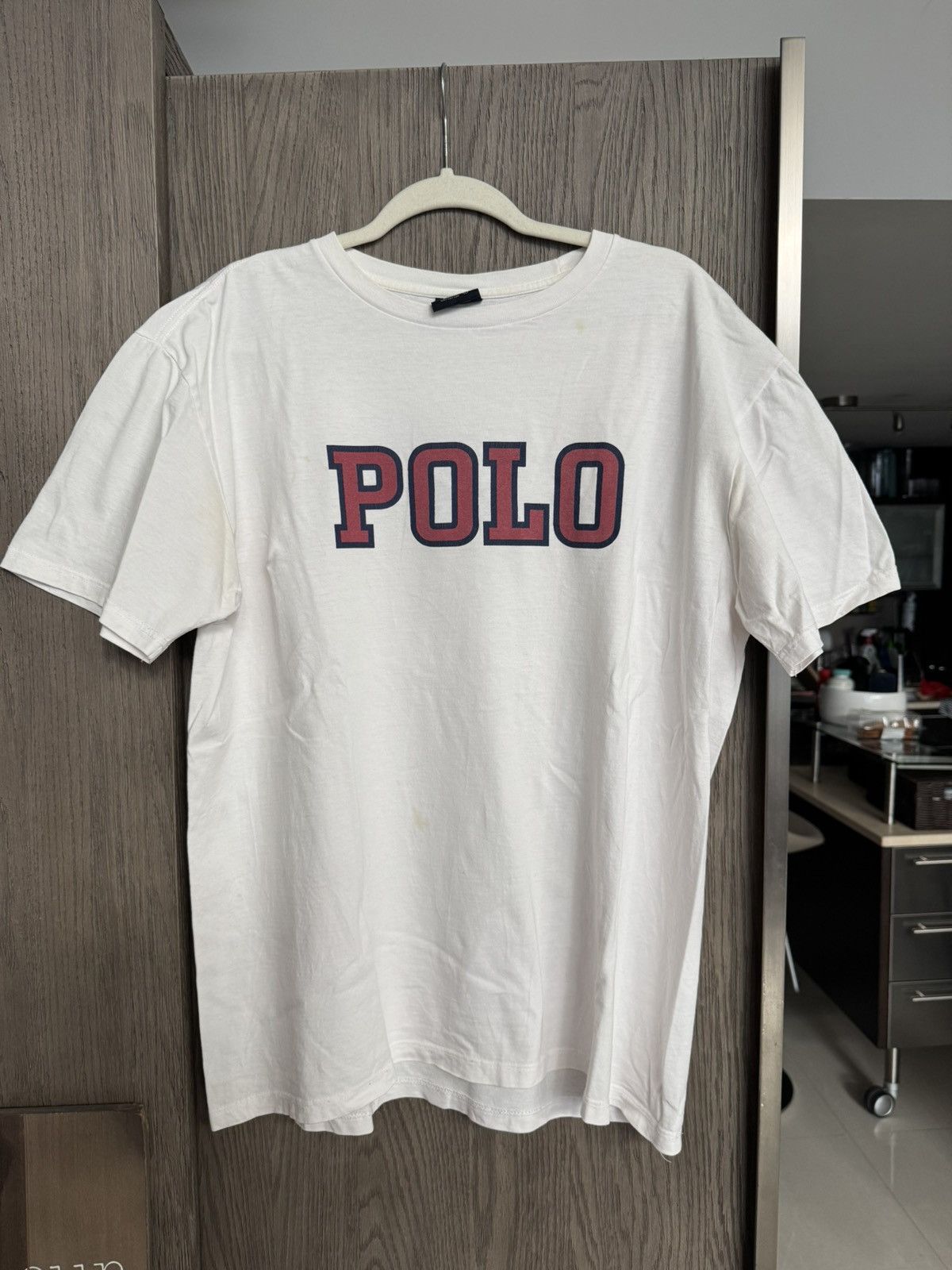 Vintage Vintage Polo Ralph Lauren Spell Out Tshirt Size US L / EU 52-54 / 3 - 1 Thumbnail
