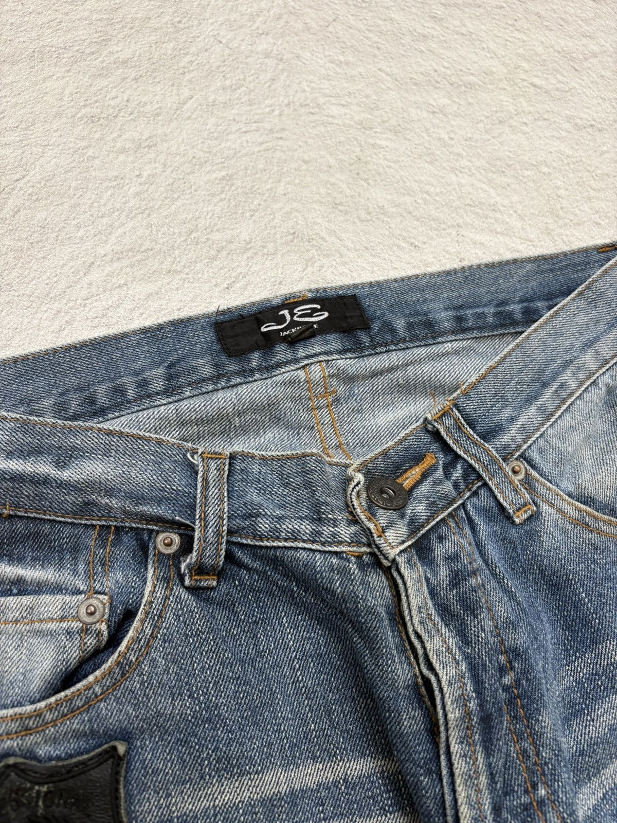 Japanese Brand 00s Apocalypse Graphic Denim Y2K Rock Biker Washed Navajo Size US 28 / EU 44 - 5 Thumbnail