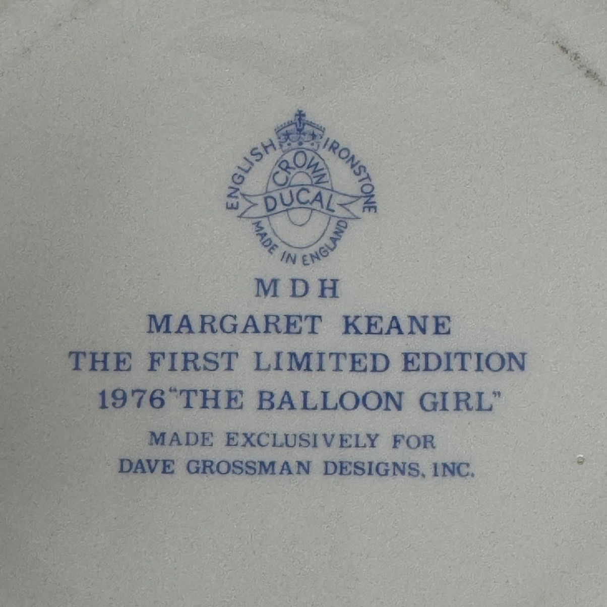 Vintage Margaret Keane "The Balloon Girl" Big Eyes 1976 8” Plate Size ONE SIZE - 6 Thumbnail