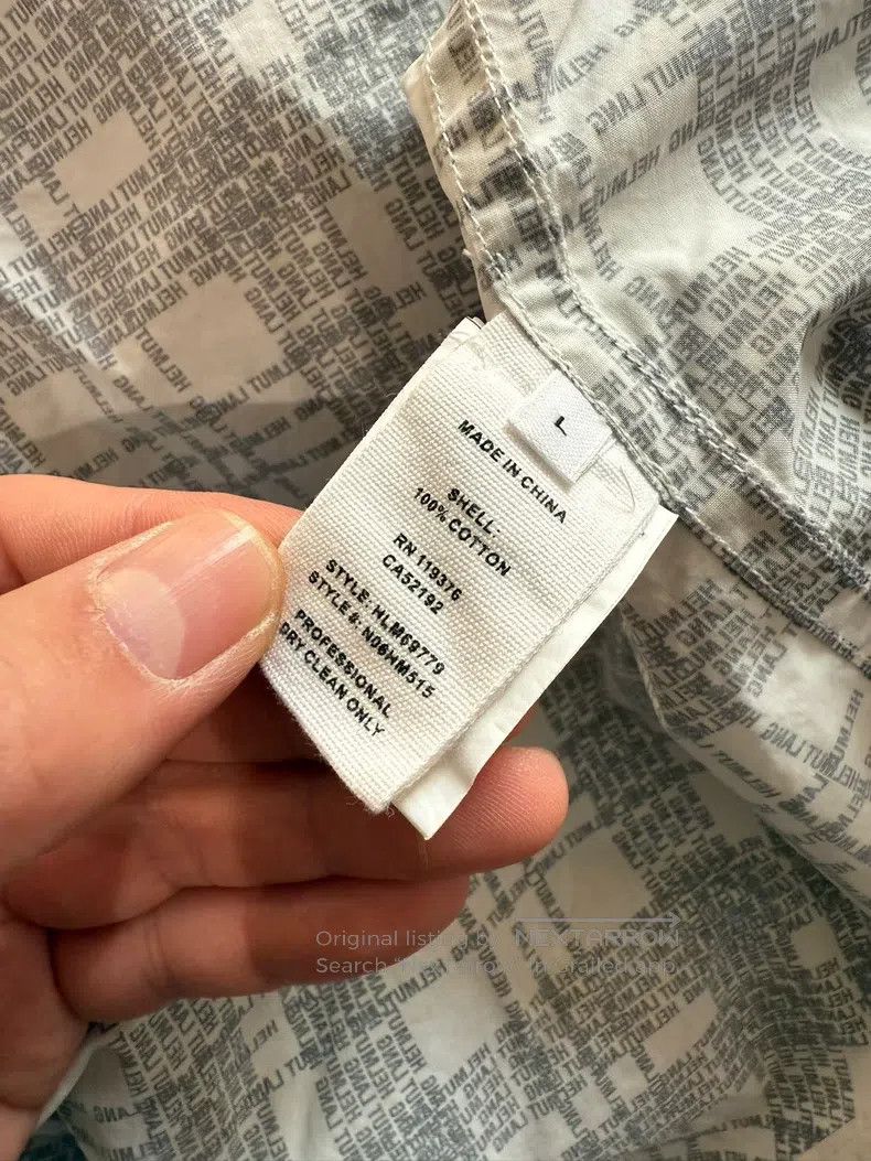 Helmut Lang Helmut Lang Plaid cotton shirt, black white gray plaid Size US L / EU 52-54 / 3 - 6 Thumbnail