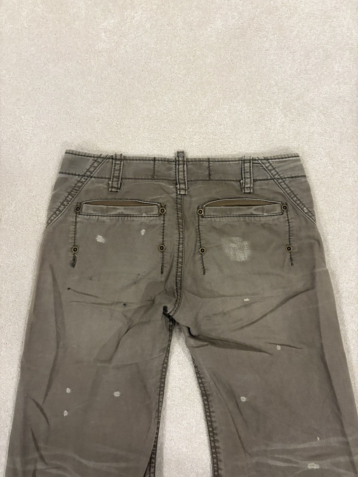 Japanese Brand Distressed Wide Leg Jeans Grey Size US 29 - 7 Thumbnail