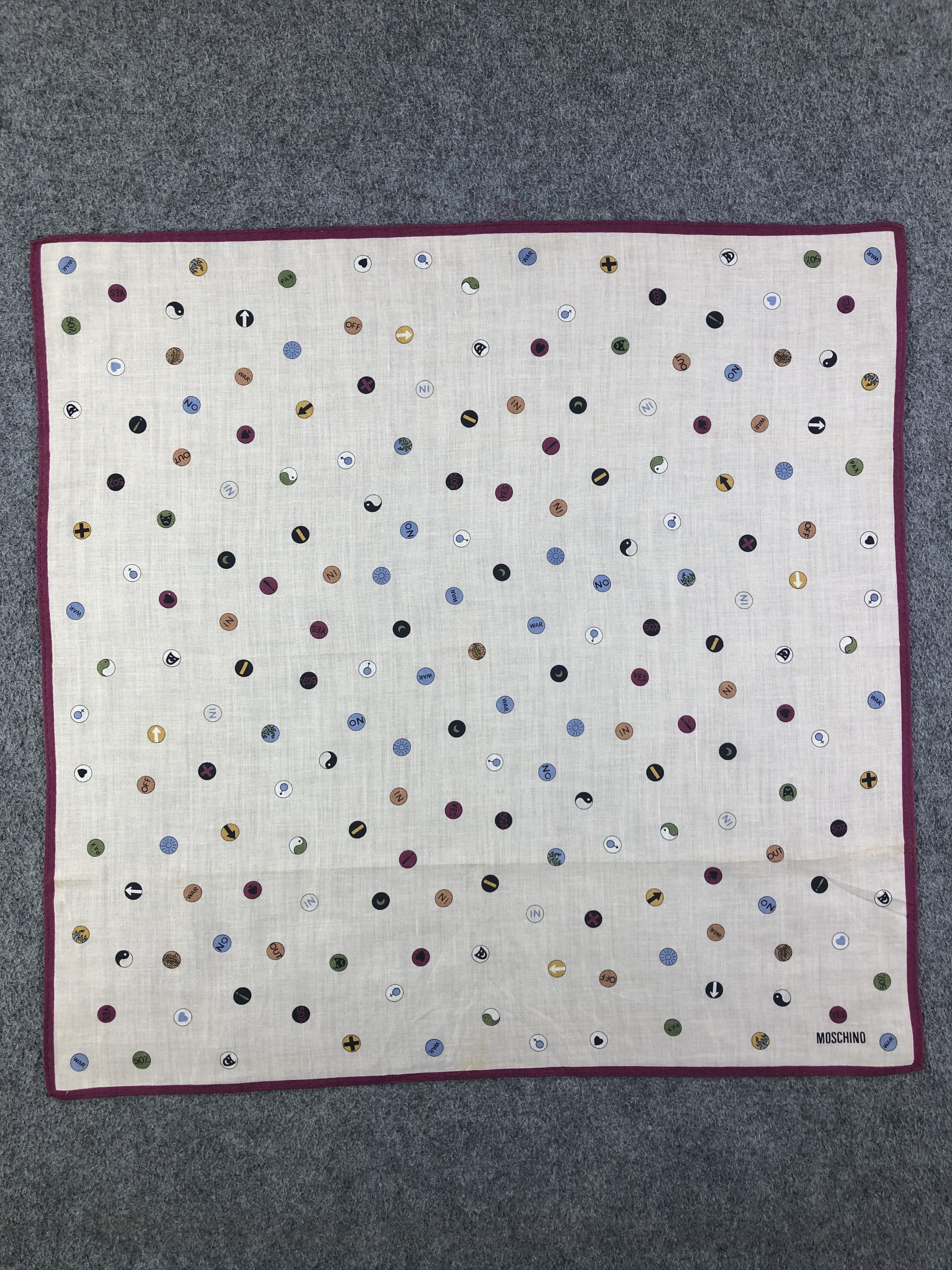 Vintage Moschino Handkerchief / Bandana / Neckerchief Size ONE SIZE - 3 Thumbnail