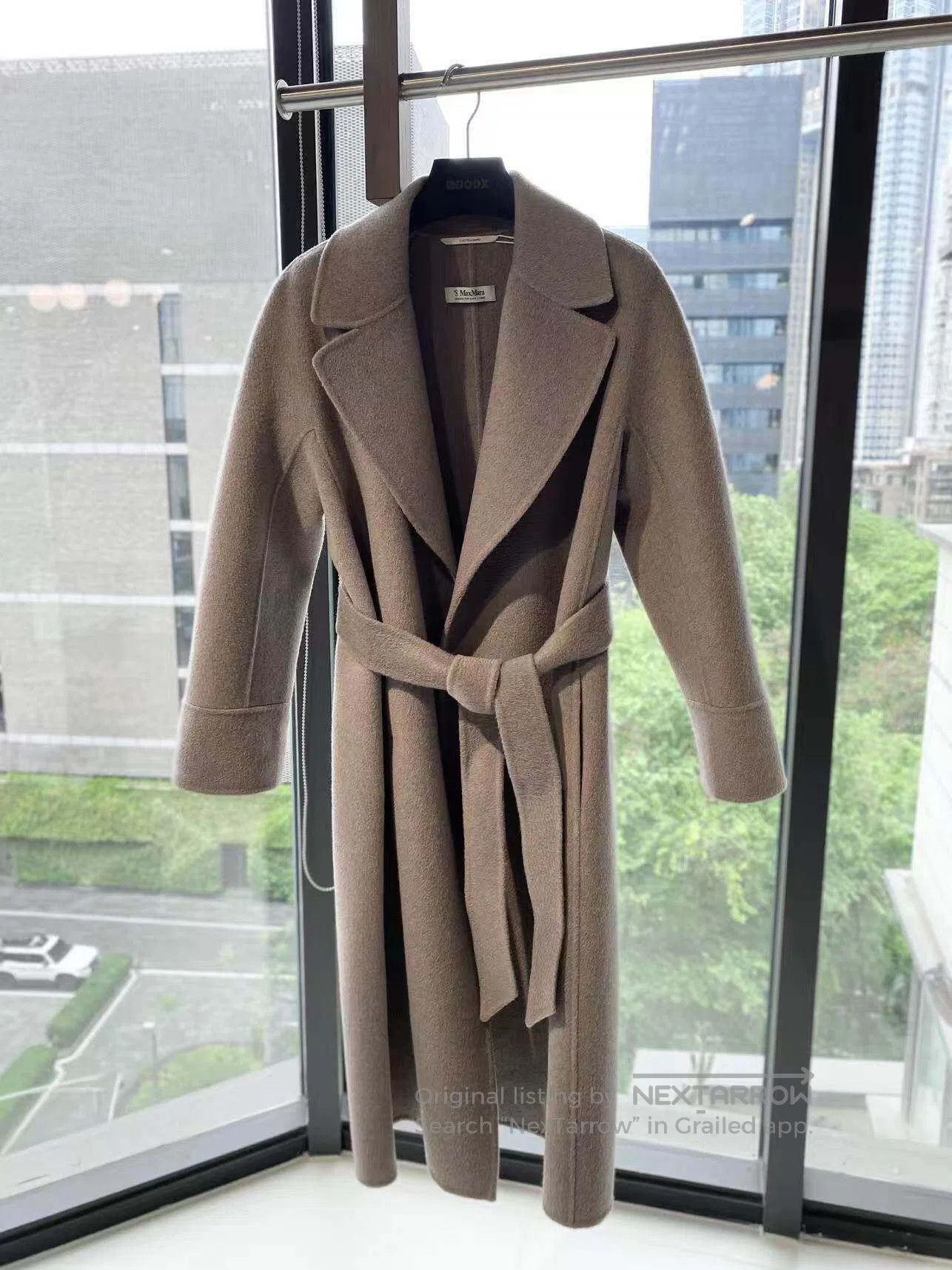 Max Mara Max Mara Oatmeal belted coat| Size XXS / US 00 / IT 34 - 2 Thumbnail