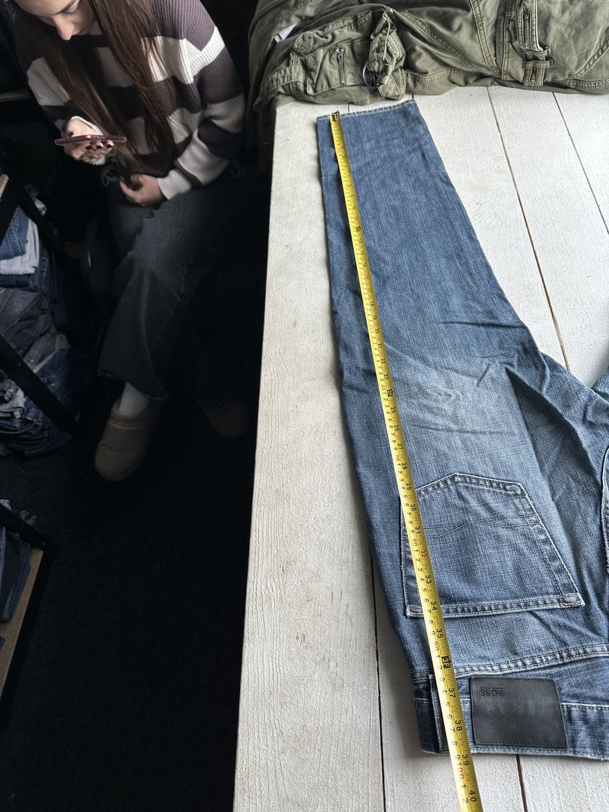 Hugo Boss 🚨 VNTG HUGO BOSS BLUE WASHED RARE MEN DENIM JEANS LUXURY Size US 32 / EU 48 - 13 Thumbnail